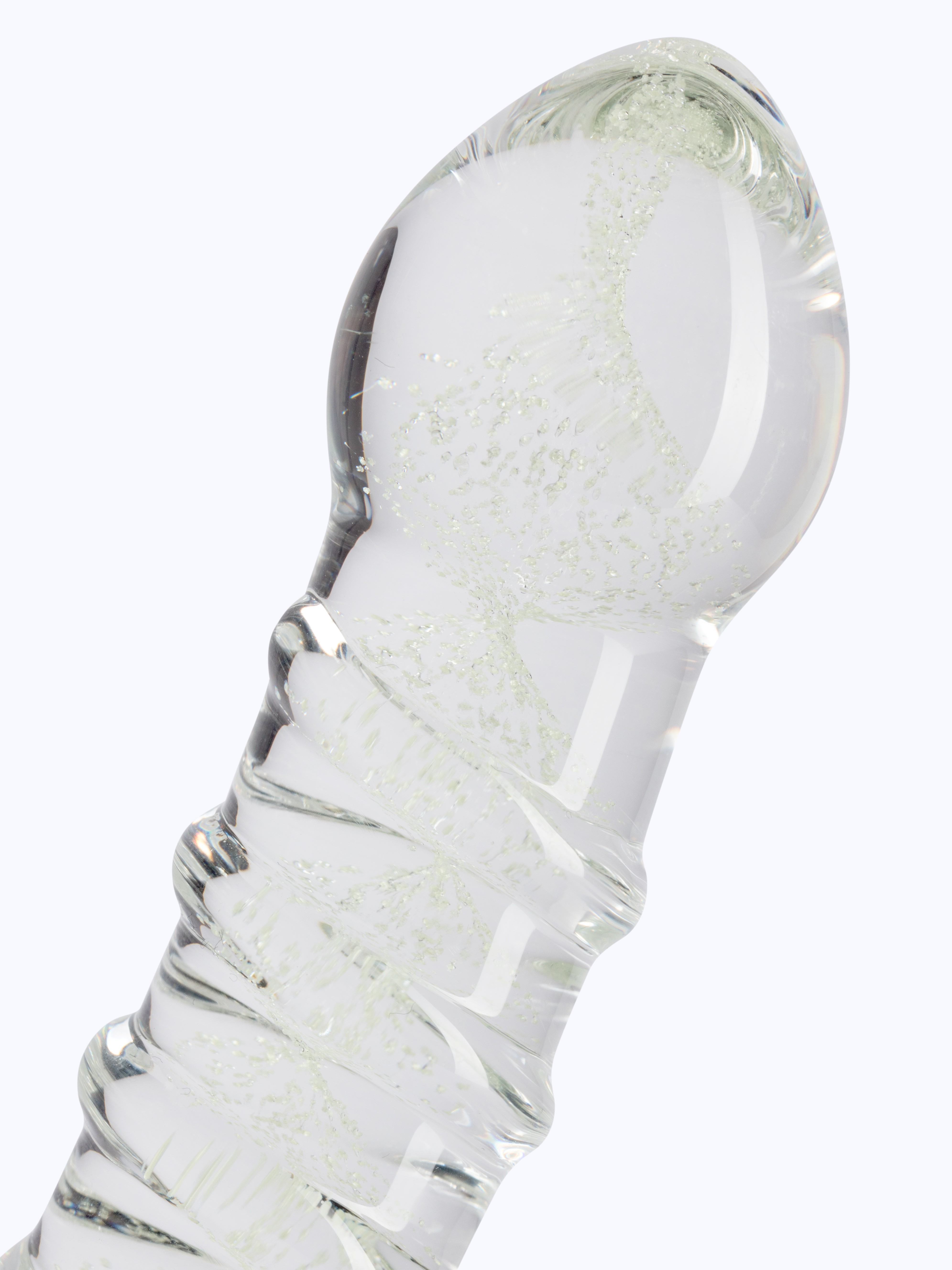 Lovehoney Glow in the Dark Glass Dots & Swirls Dildo, Glow, hi-res