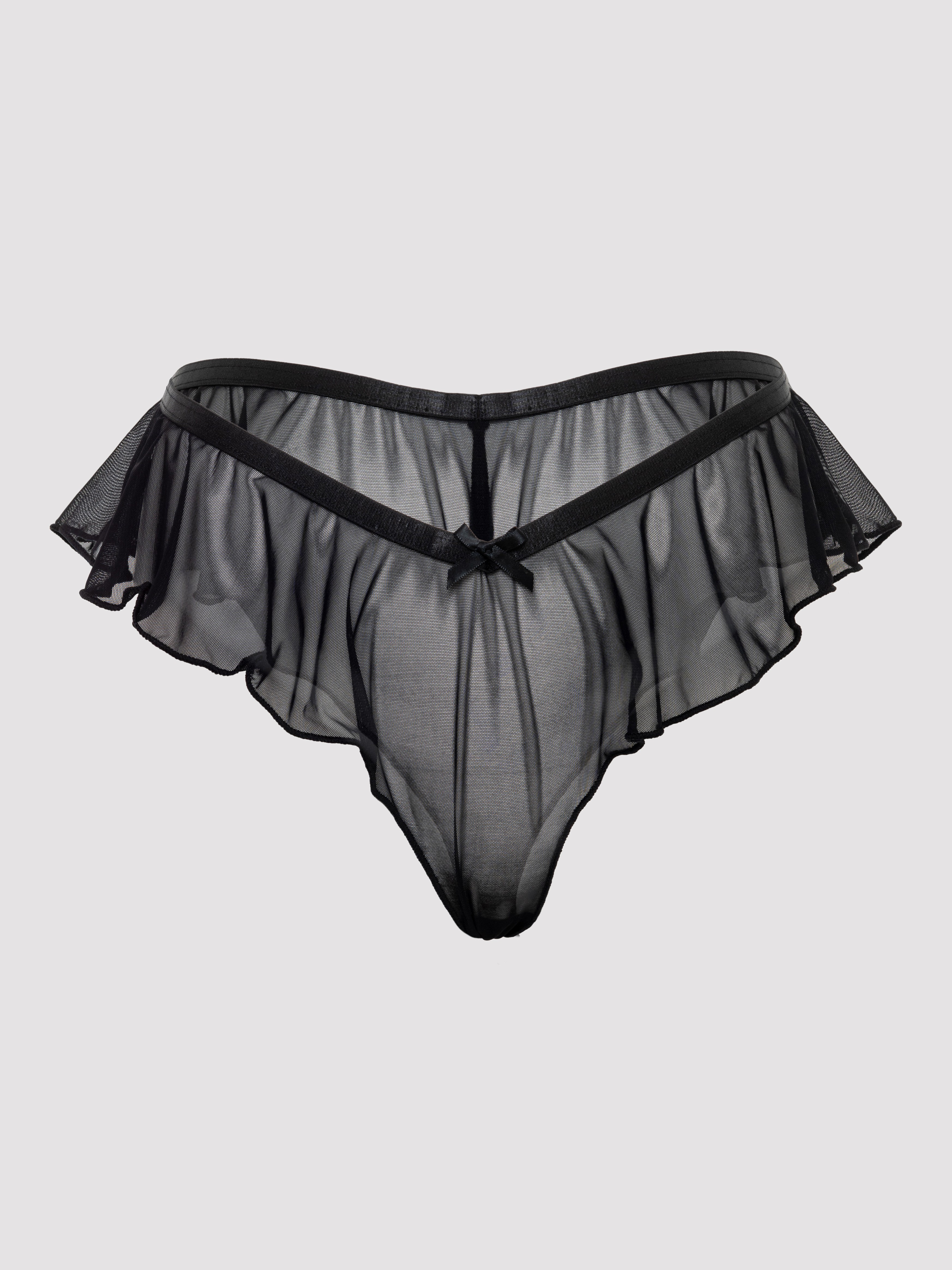 Oh La La Cheri Maylah Mesh Knicker, Black, hi-res