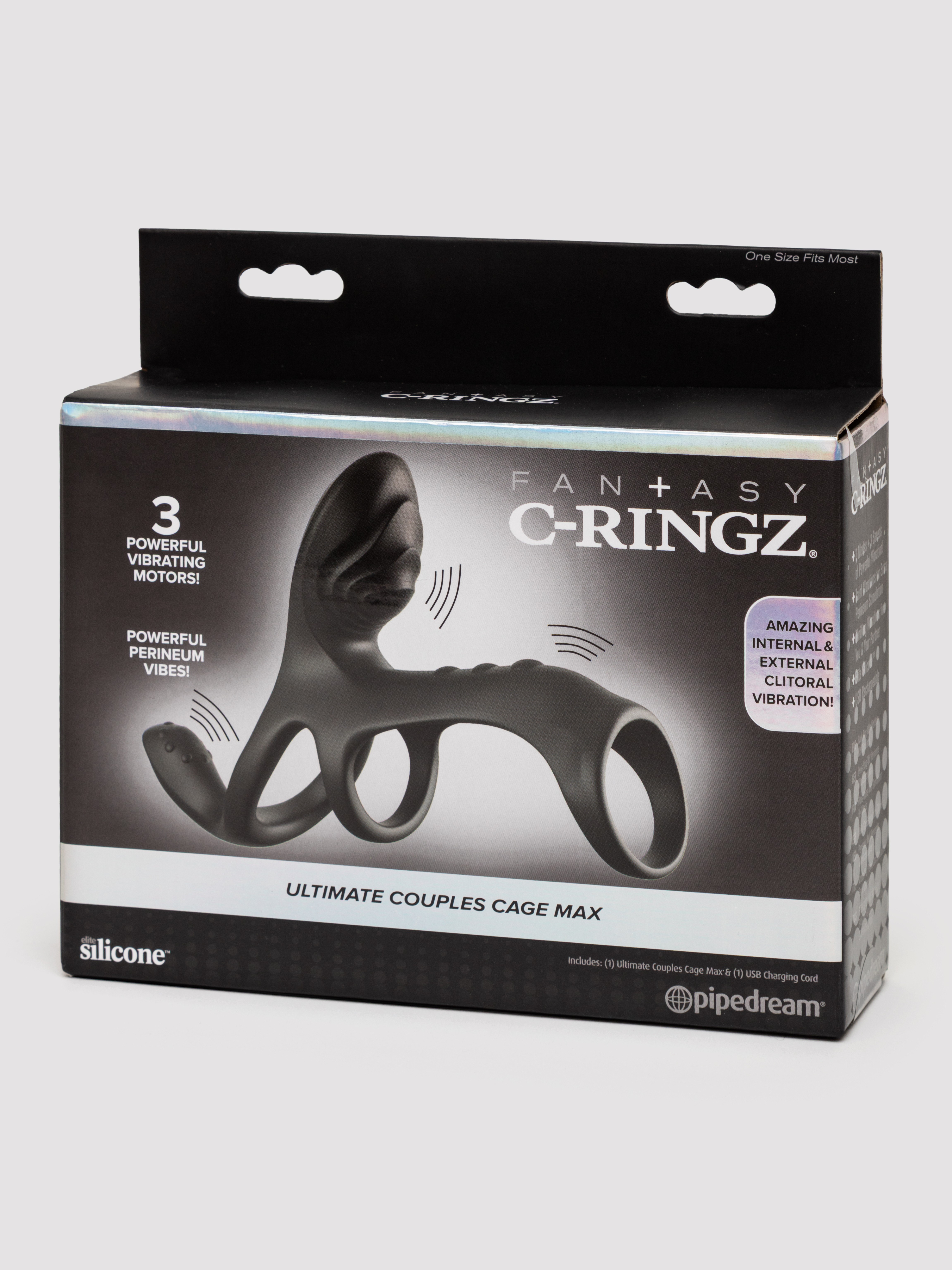 Fantasy C-Ringz Ultimate Couples Vibrating Cage Max, Black, hi-res