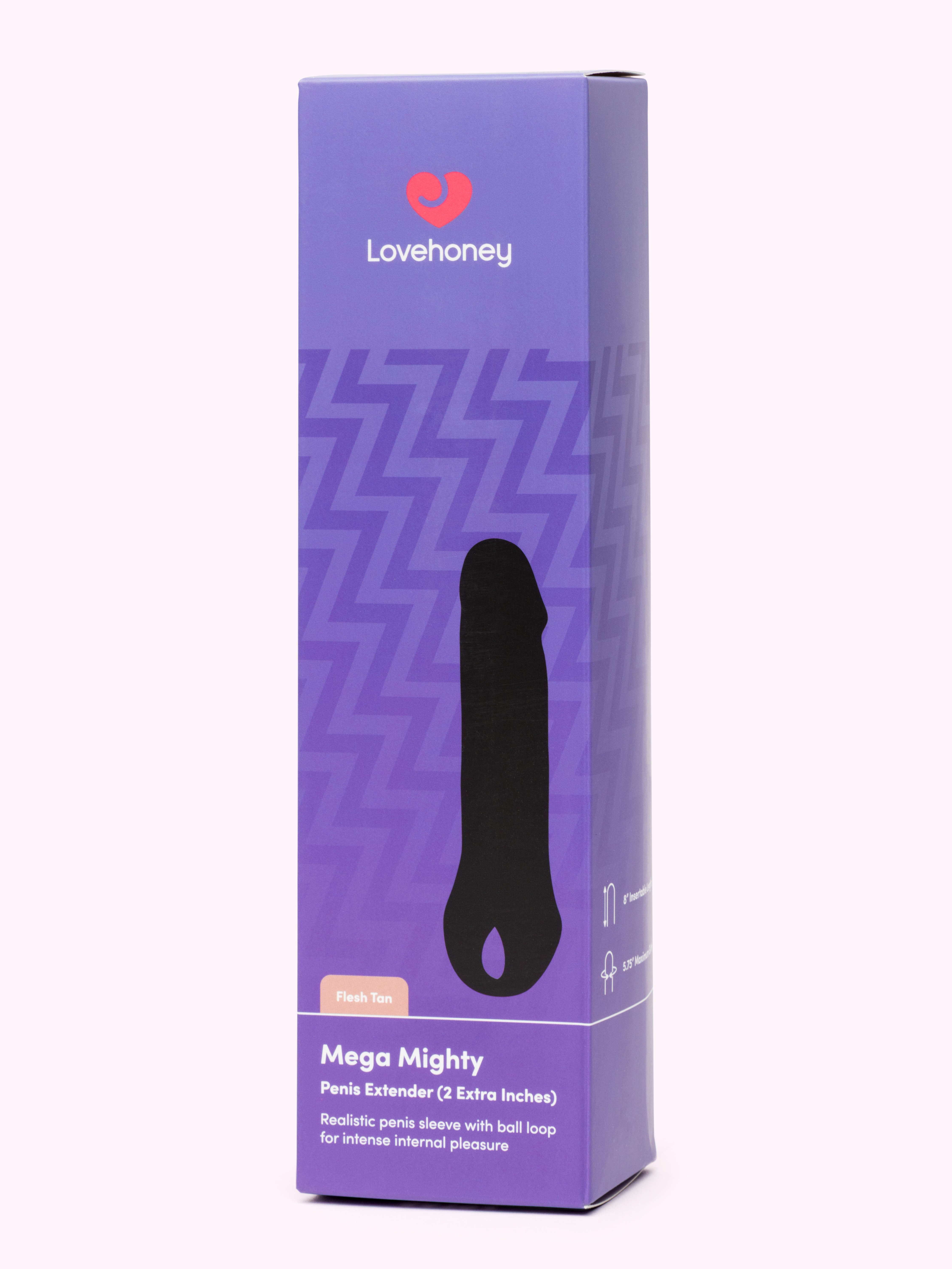 Lovehoney Mega Mighty 2 Extra Inches Penis Extender with Ball Loop , Flesh Tan, hi-res