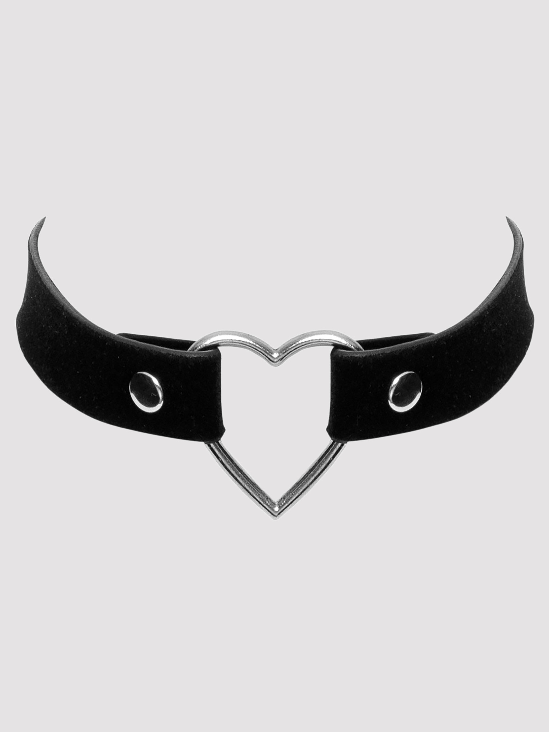 Cottelli Black Heart Choker, Black, hi-res