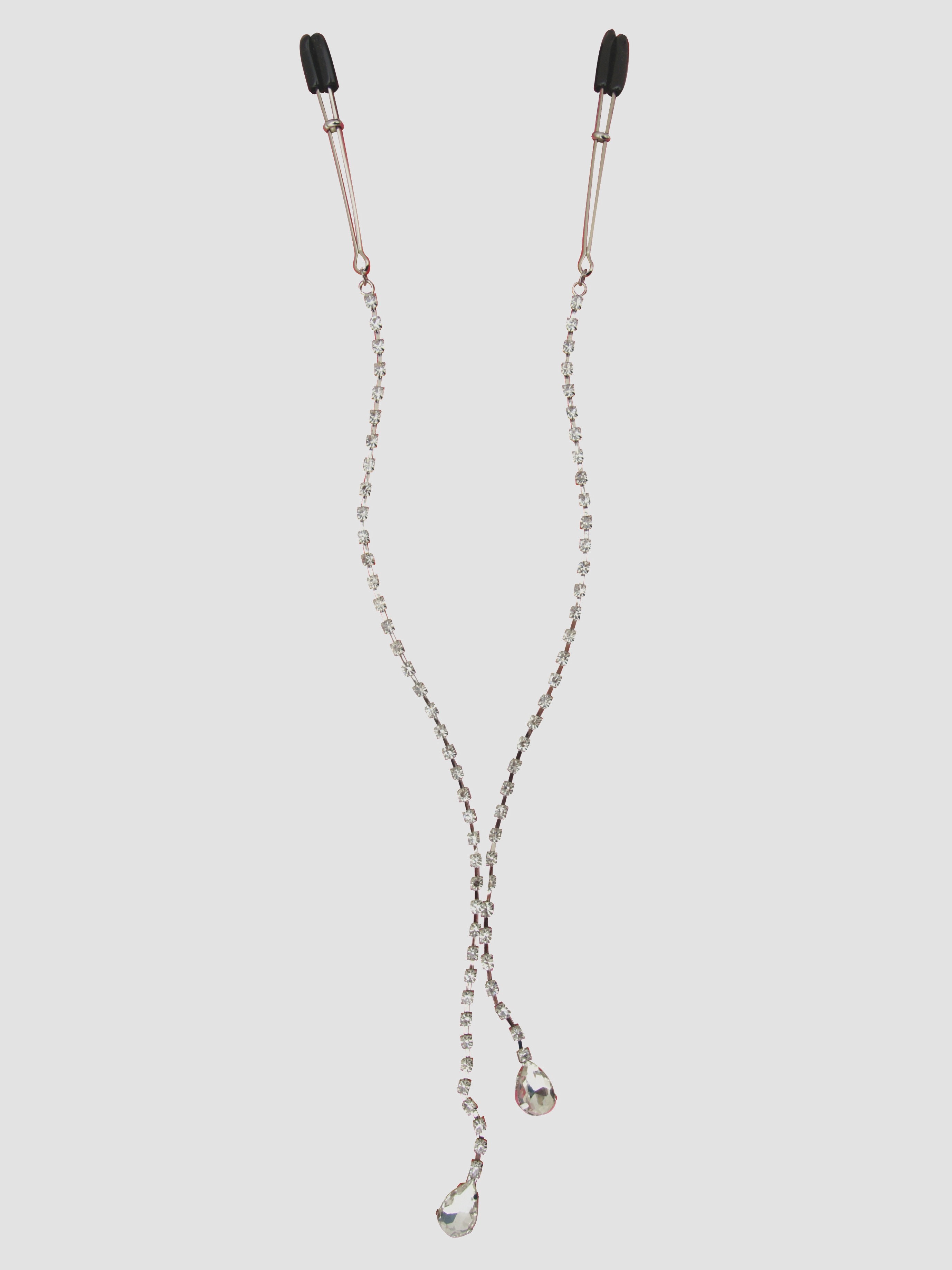 Sportsheets Teardrop Silver Nipple Clips, Silver, hi-res