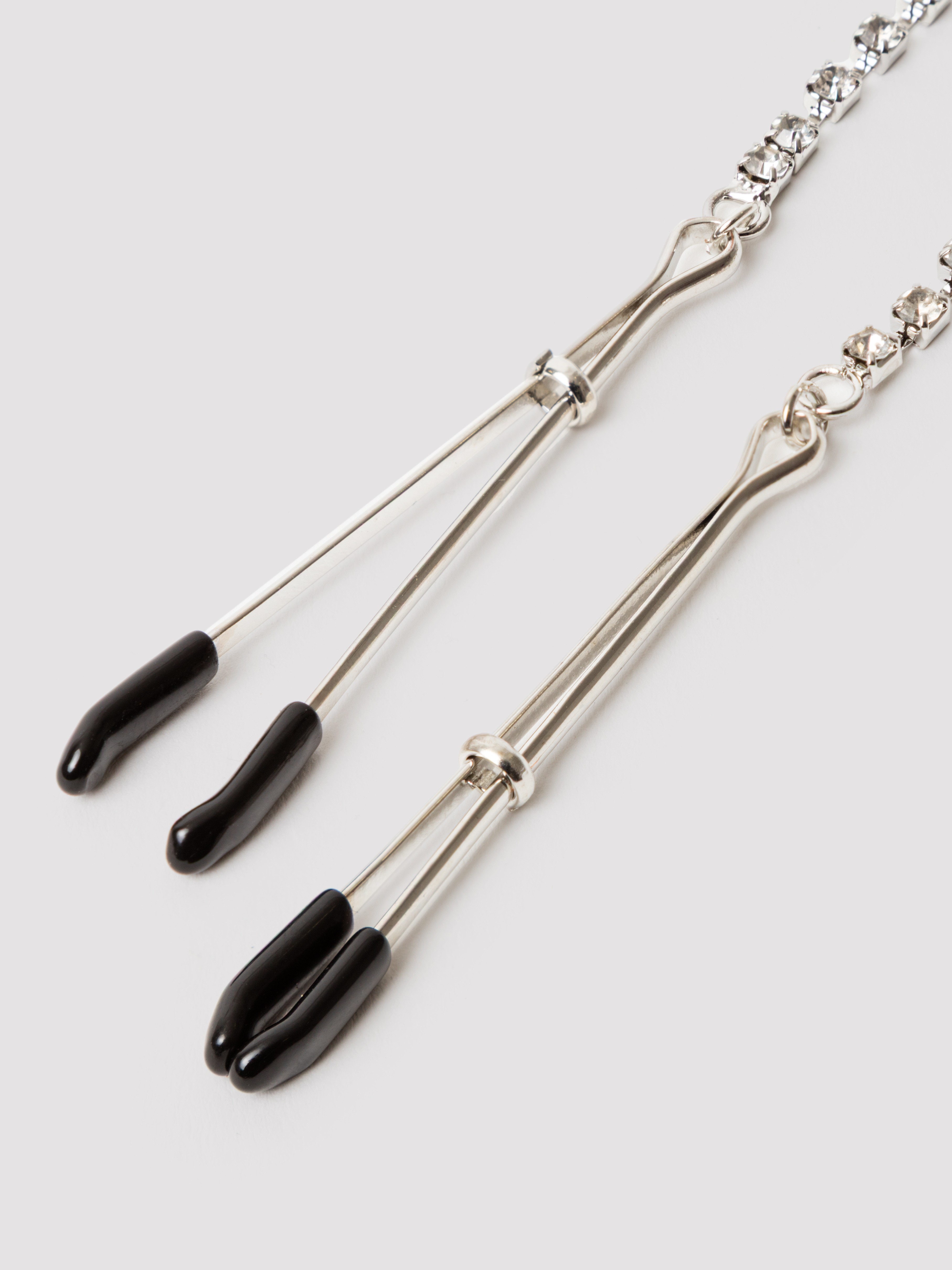 Sportsheets Teardrop Silver Nipple Clips, Silver, hi-res