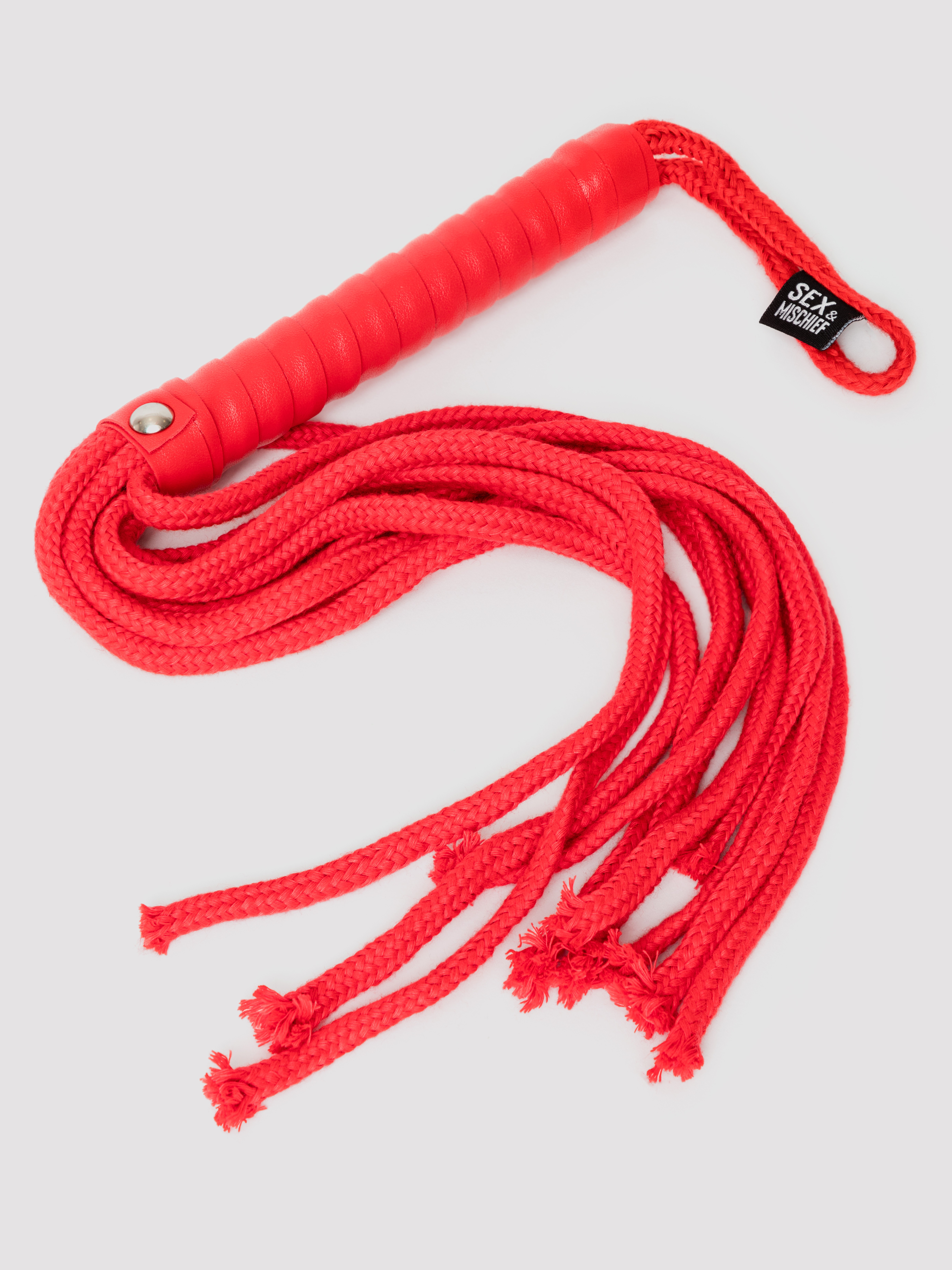 Sportsheets Red Rope Flogger, Red, hi-res
