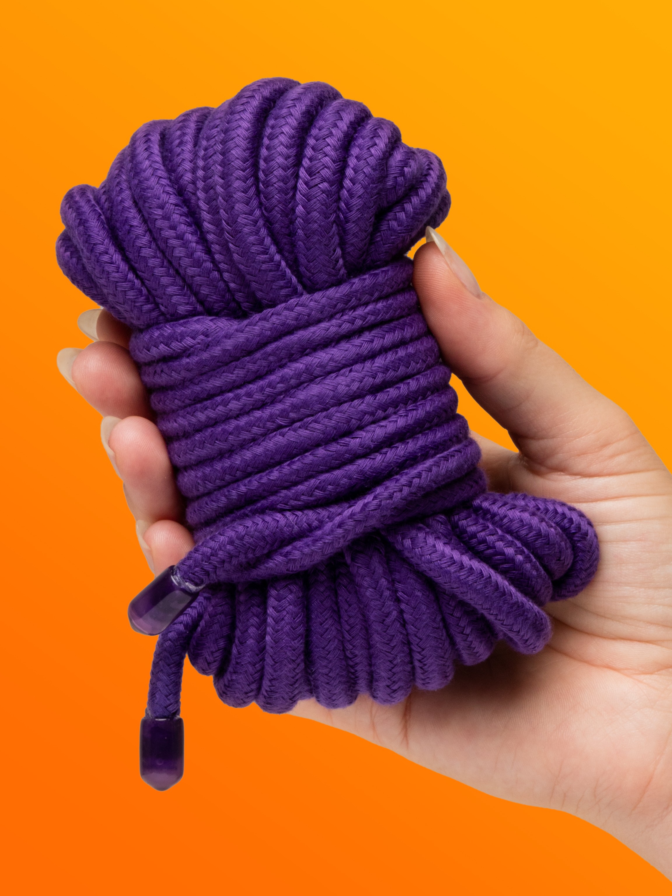 Ouch! Japanese Soft Silky Bondage Rope 10m, Purple, hi-res