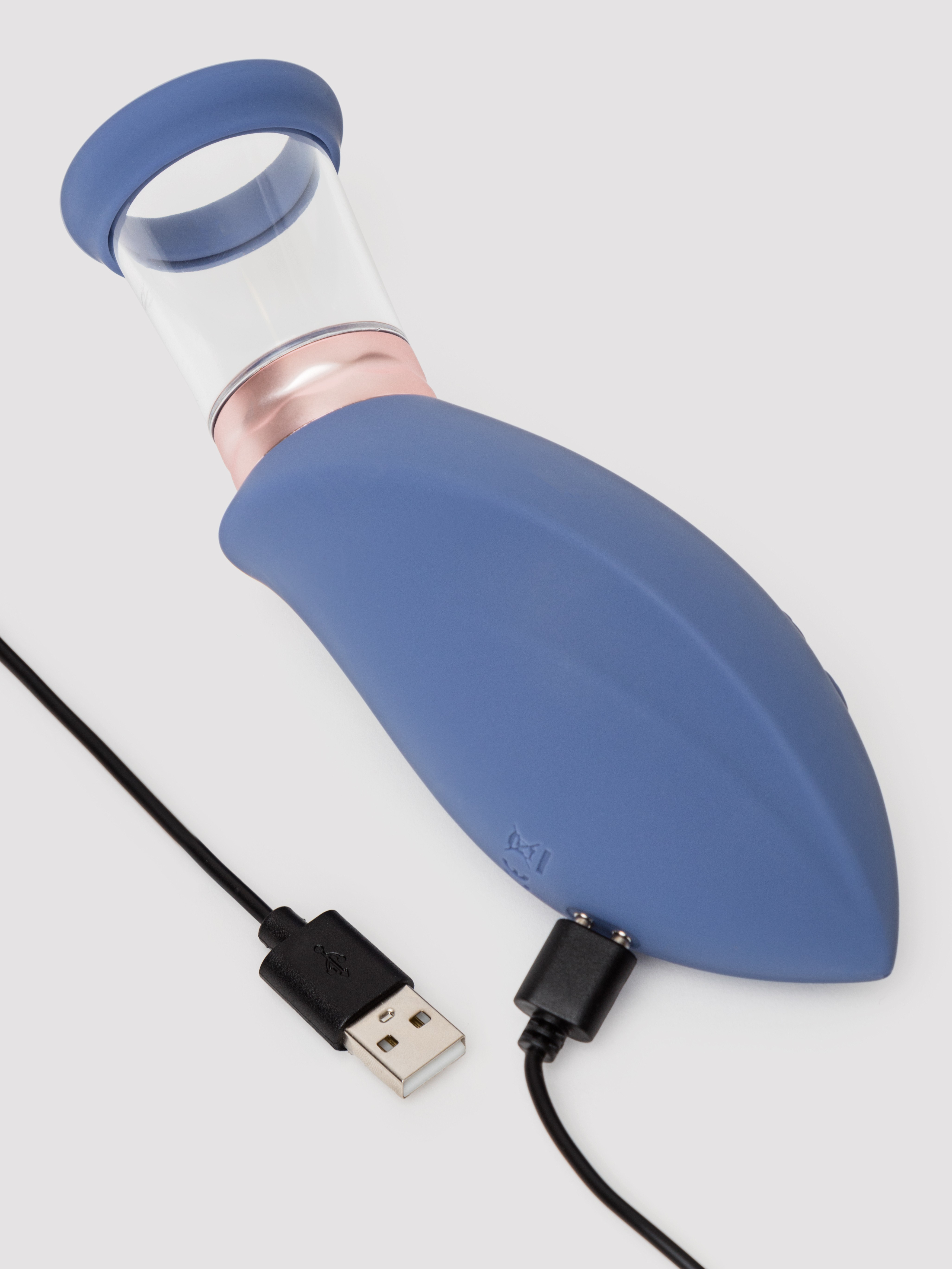 Pumped Arousing Blue Automatic Rechargeable Vulva, Clitoral, Nipple & Breast Pump, Blue, hi-res