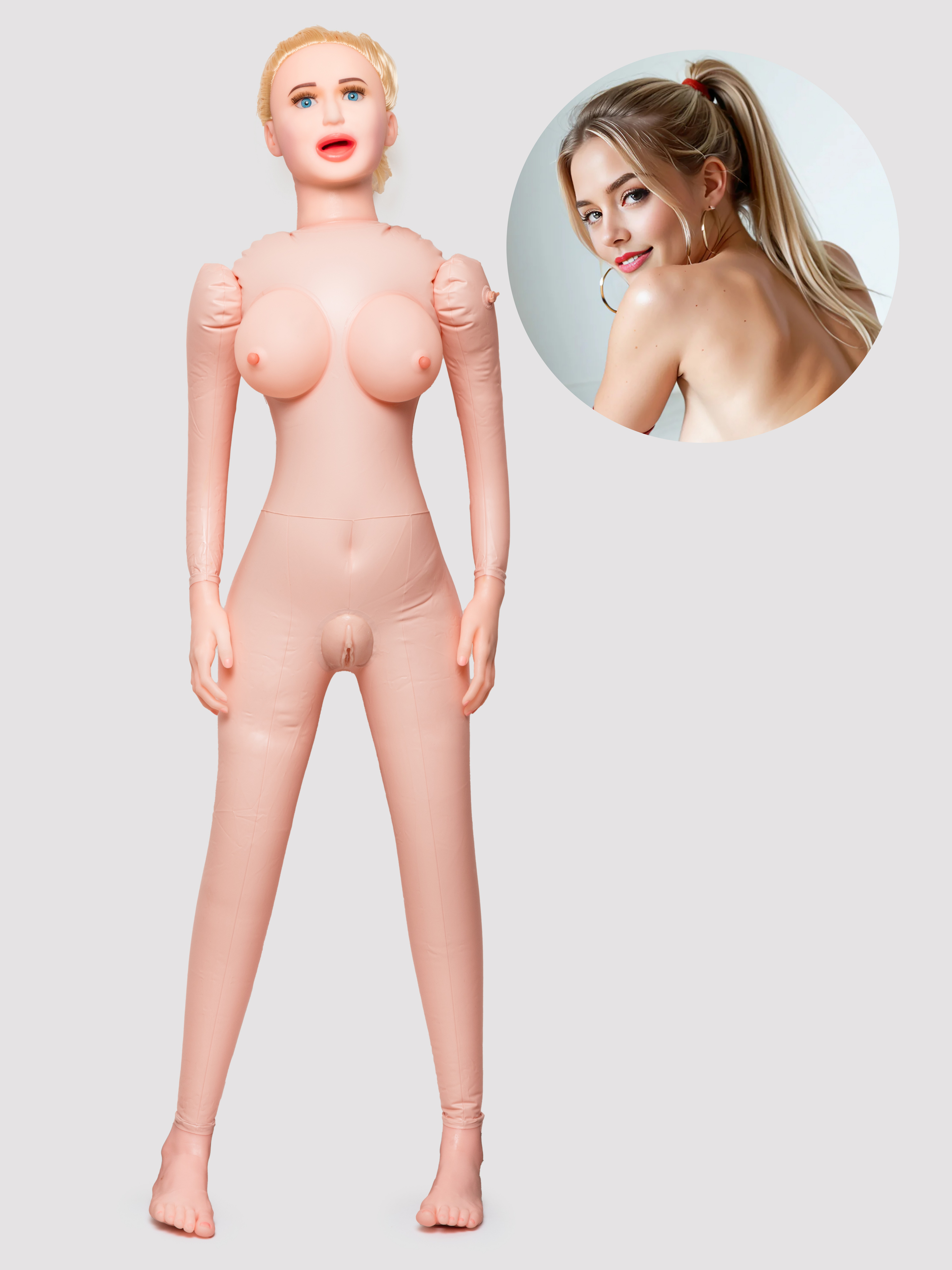 Lusty Lola Inflatable Sex Doll 2.95kg, Flesh Pink, hi-res