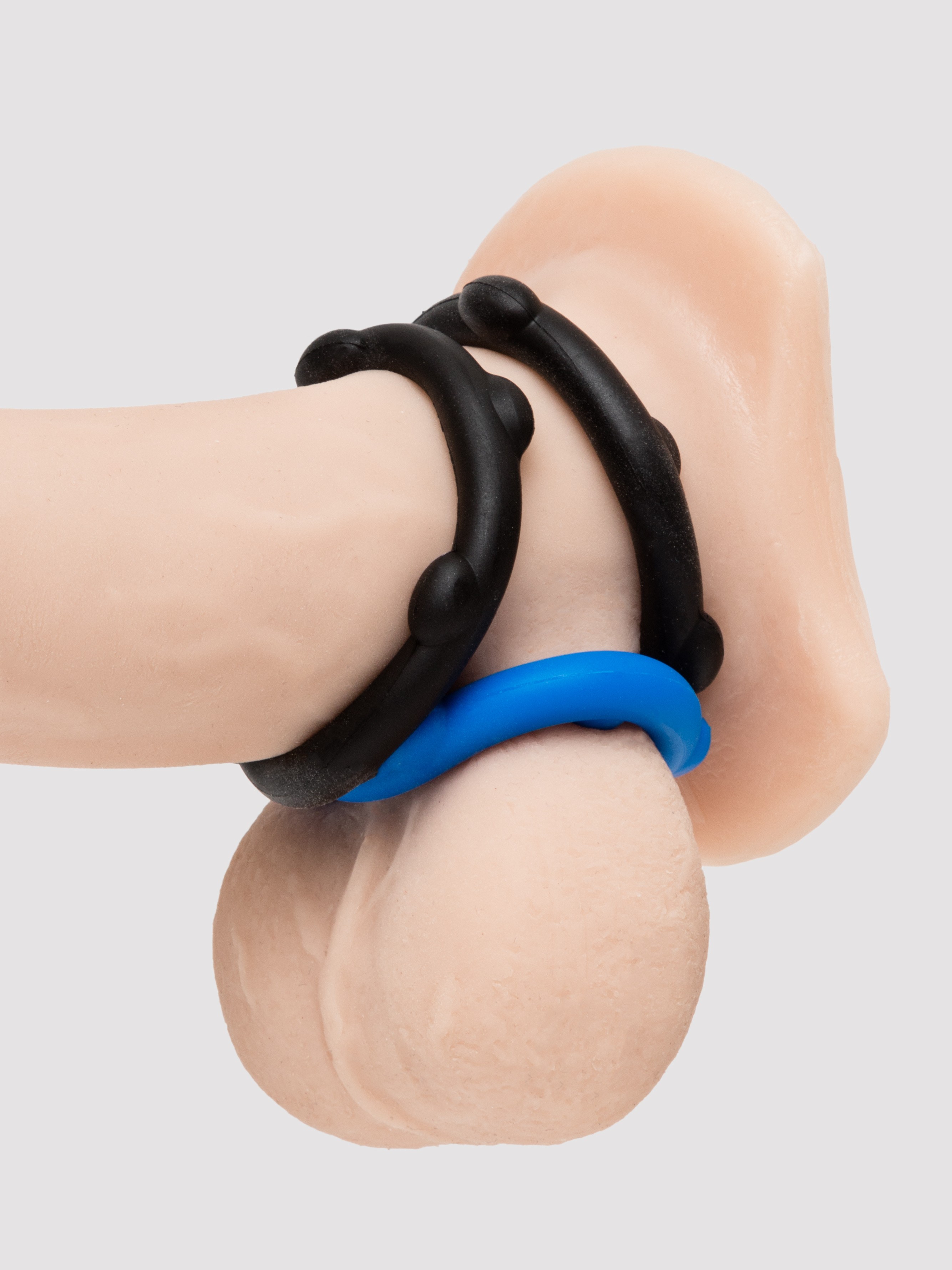 Oxballs Gearheads Strong Silicone Cock Rings (5-Pack), Black, hi-res