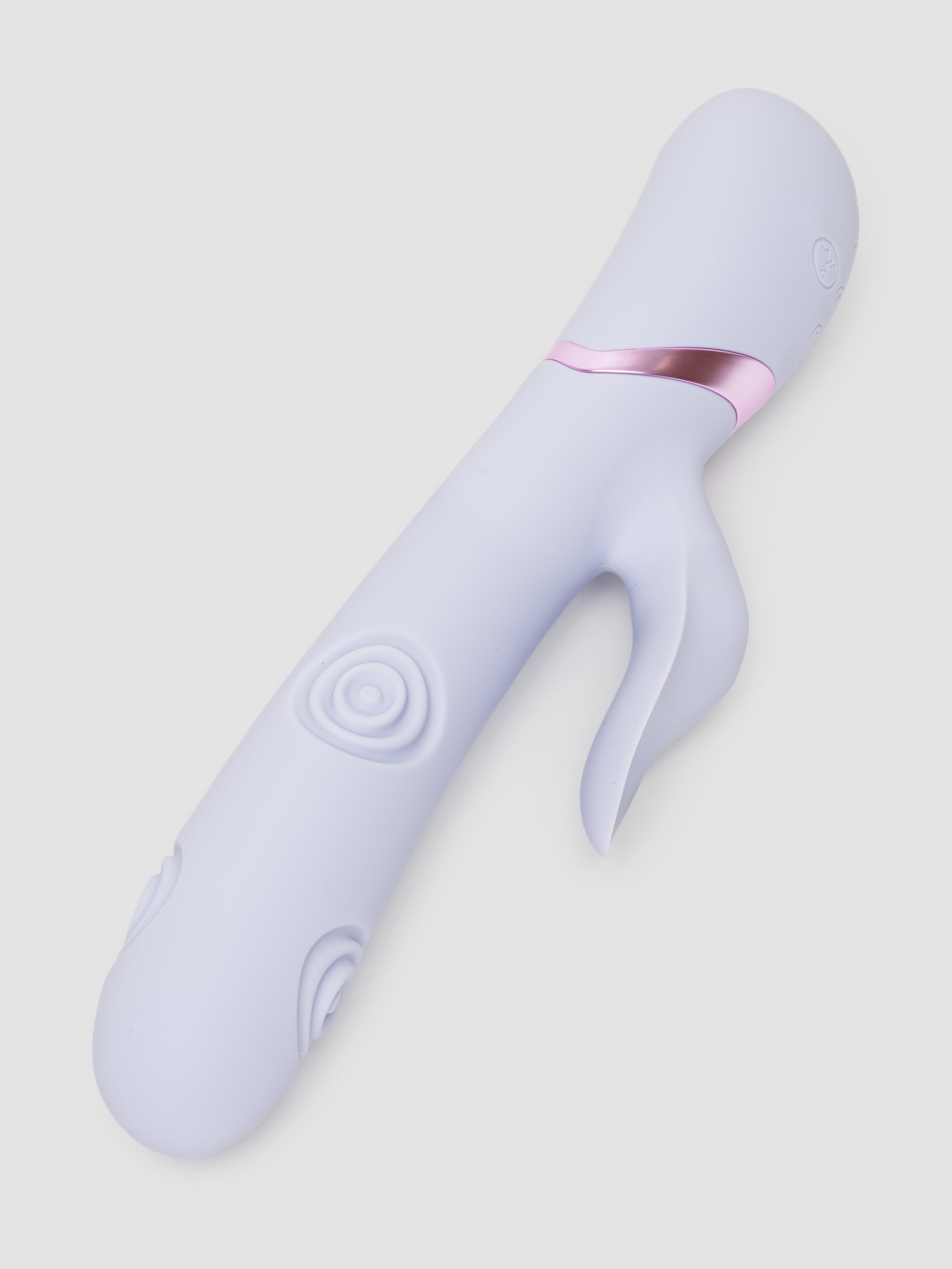 Dolce Vive Fronda 6 Stimulating Points Silicone Rabbit Vibrator, Purple, hi-res