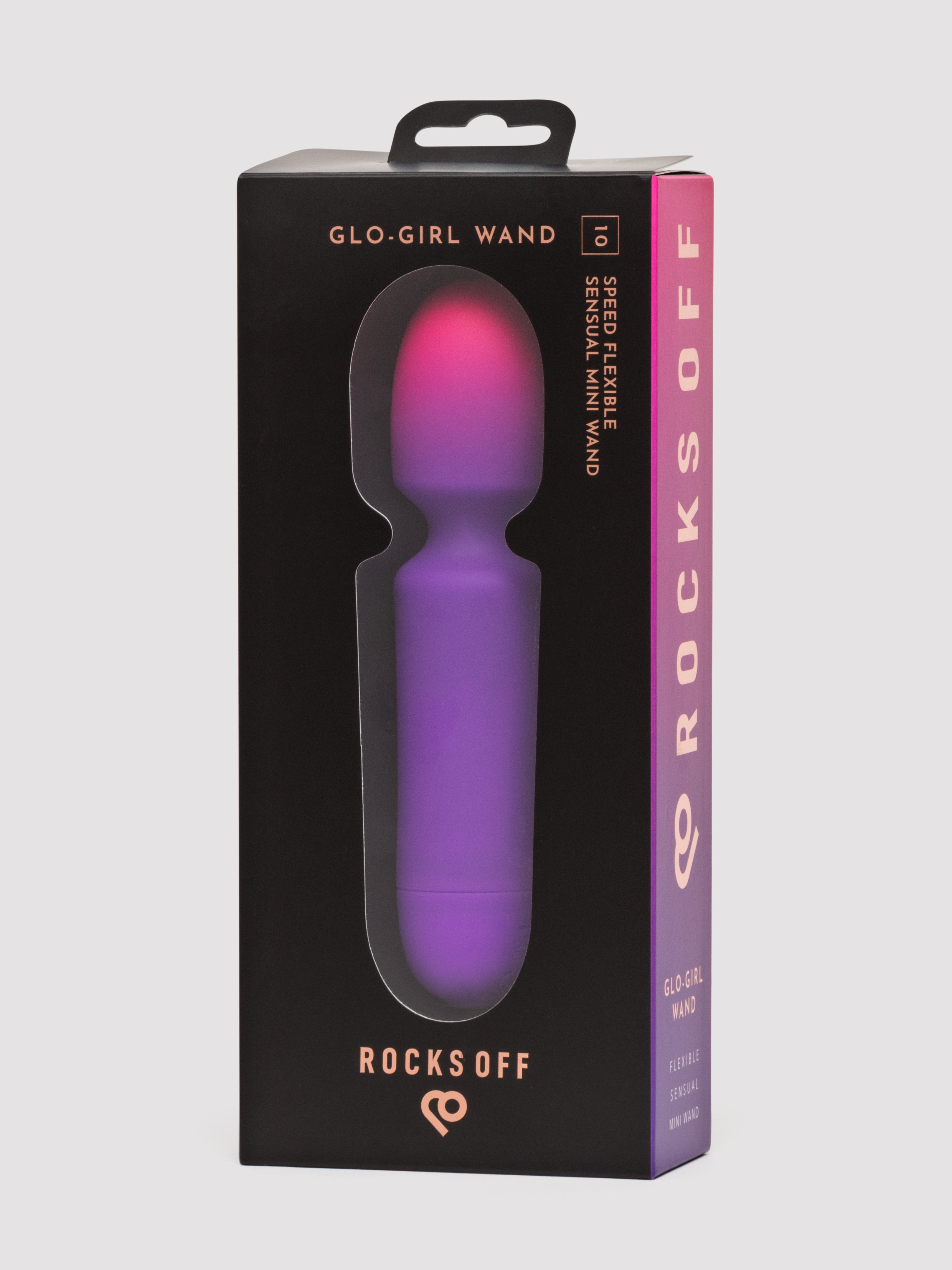 Rocks Off Glo-Girl Wand Vibrator, Purple, hi-res