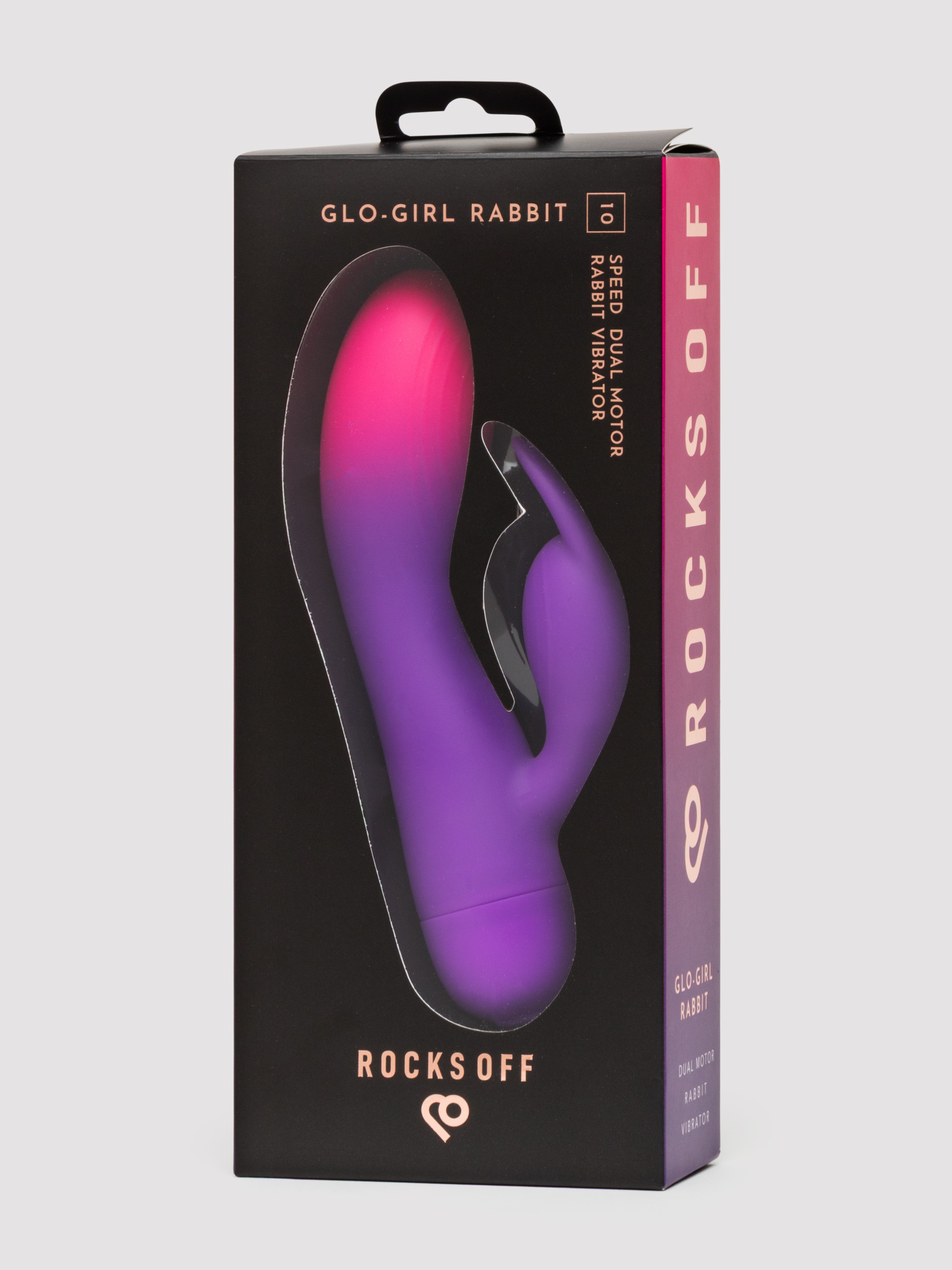 Rocks Off Glo-Girl Mini Rabbit Vibrator, Purple, hi-res