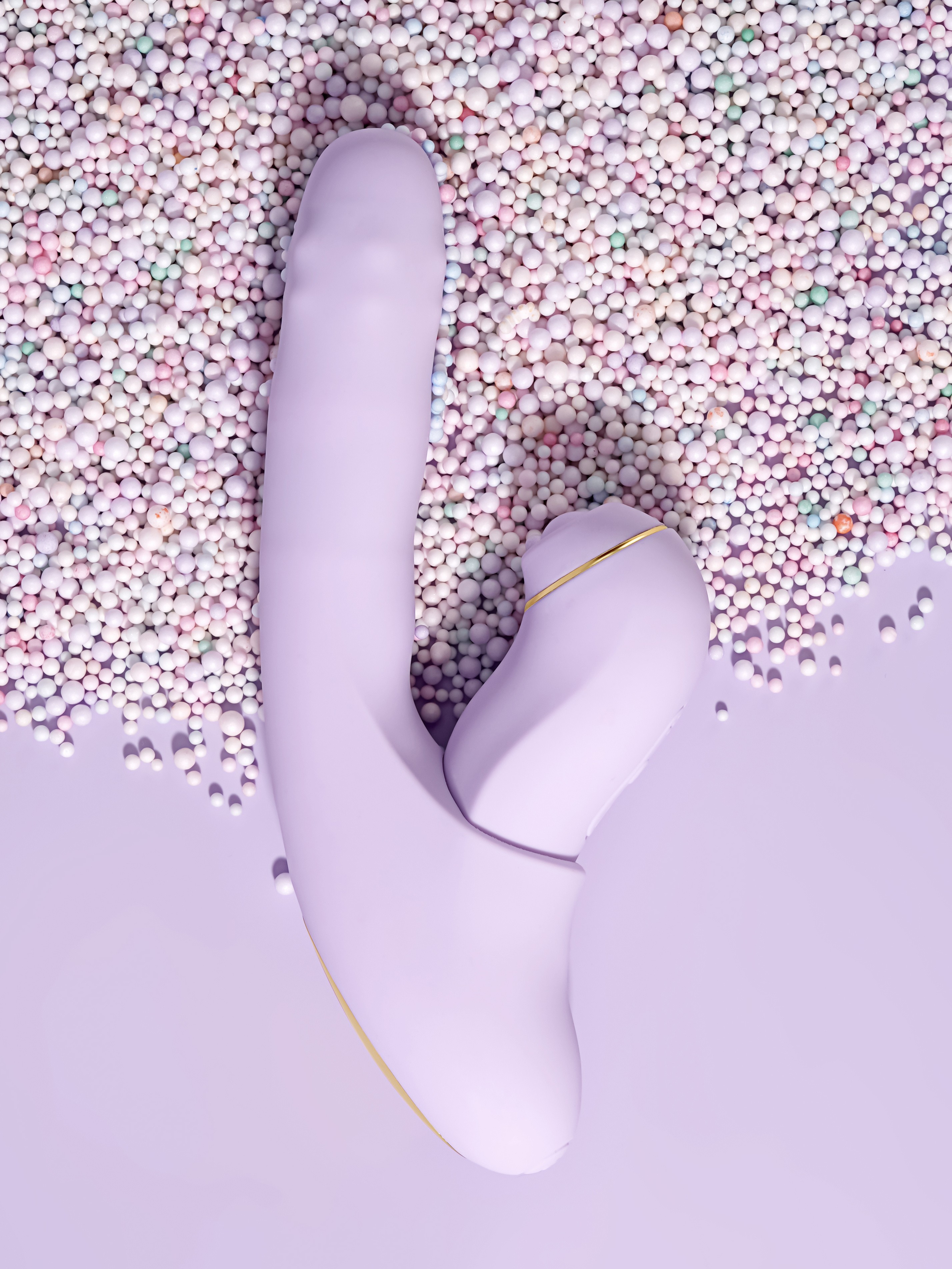 Svakom DuoGlow App Controlled All in 1 Rabbit Vibrator, Purple, hi-res