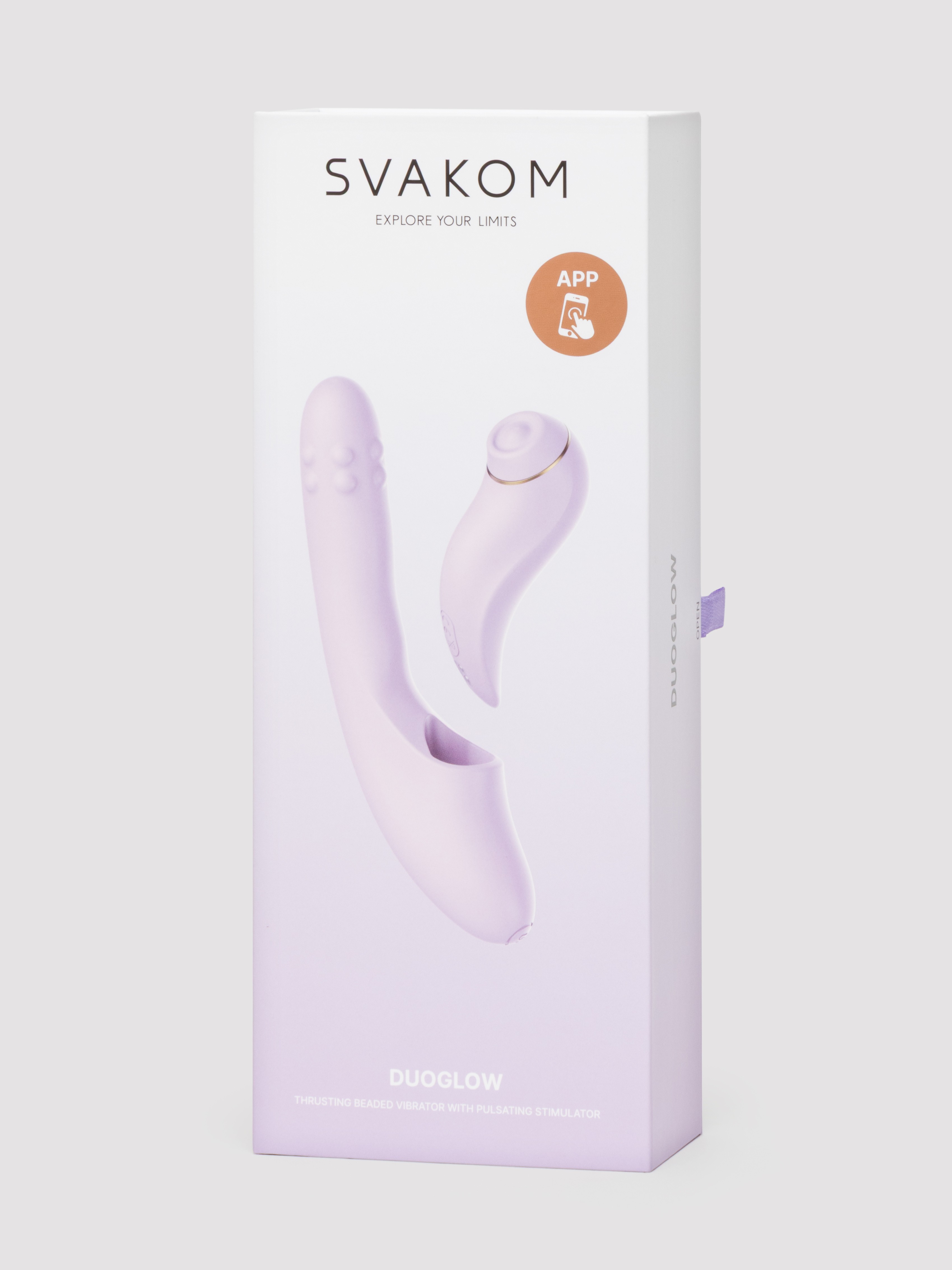 Svakom DuoGlow App Controlled All in 1 Rabbit Vibrator, Purple, hi-res
