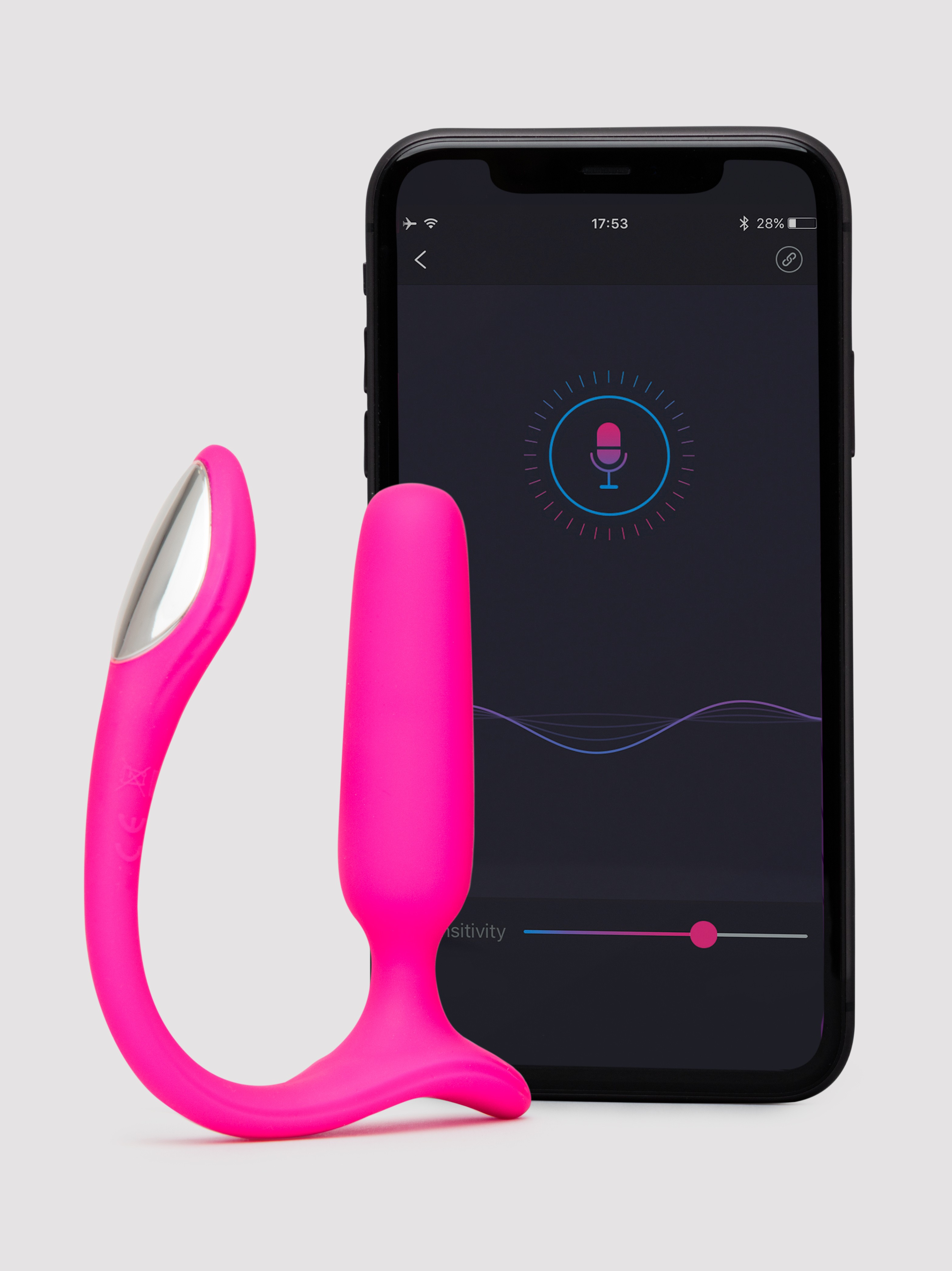 Lovense Lush Anal App Controlled Slim Vibrating Butt Plug, Pink, hi-res