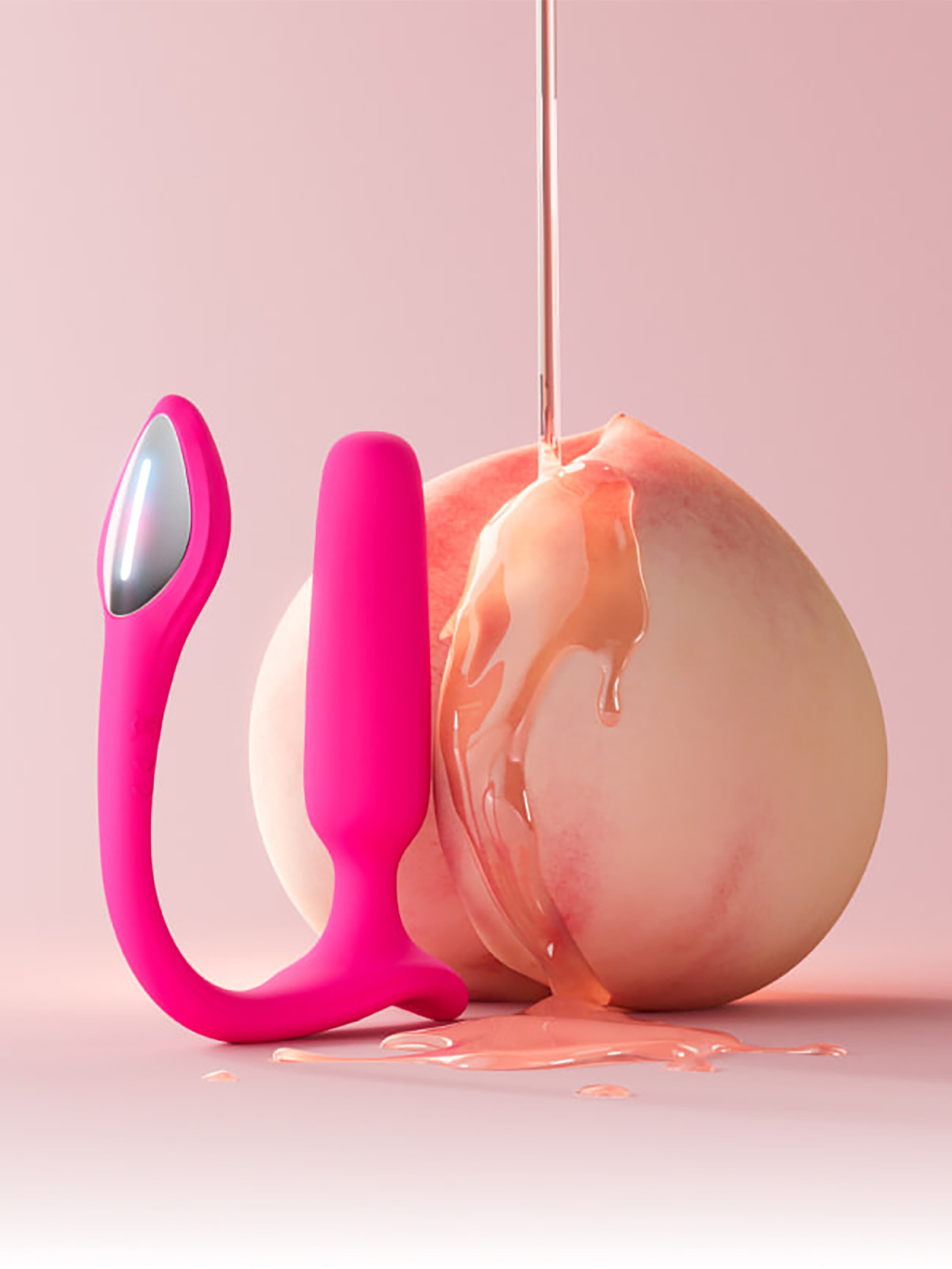 Lovense Lush Anal App Controlled Slim Vibrating Butt Plug, Pink, hi-res