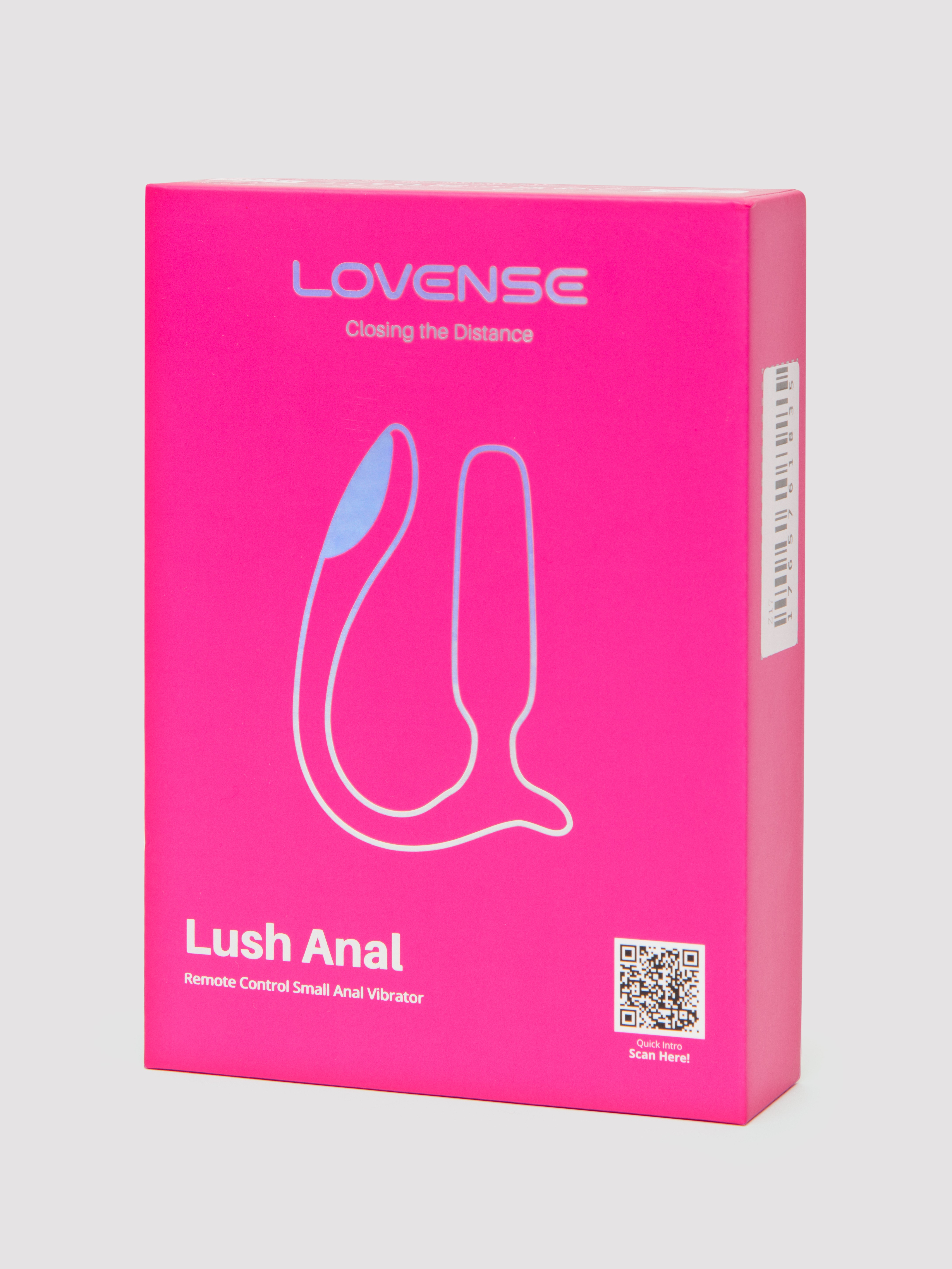 Lovense Lush Anal App Controlled Slim Vibrating Butt Plug, Pink, hi-res