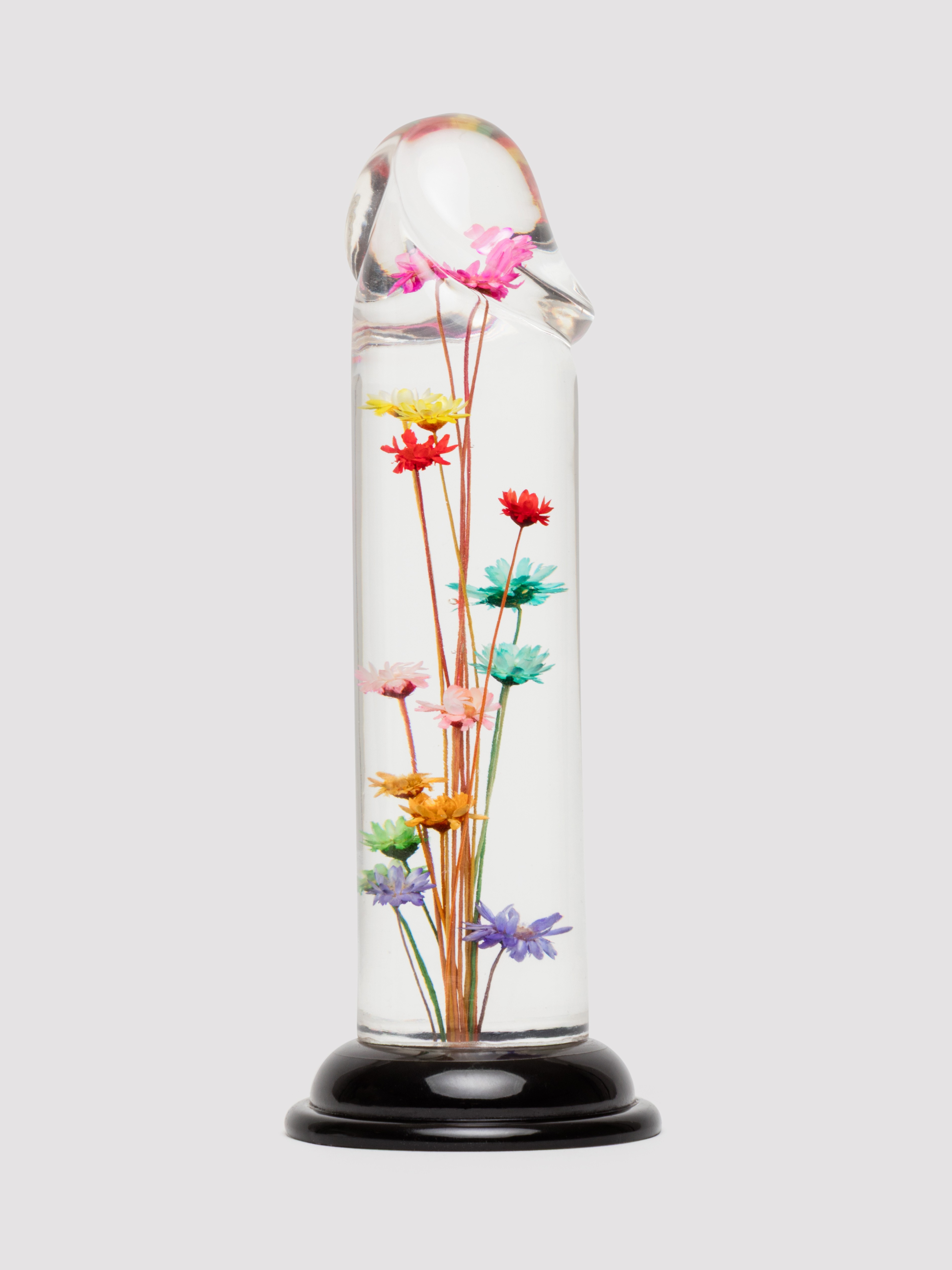 LOVISS Flower Garden Clear Dildo 6 Inch, Clear, hi-res