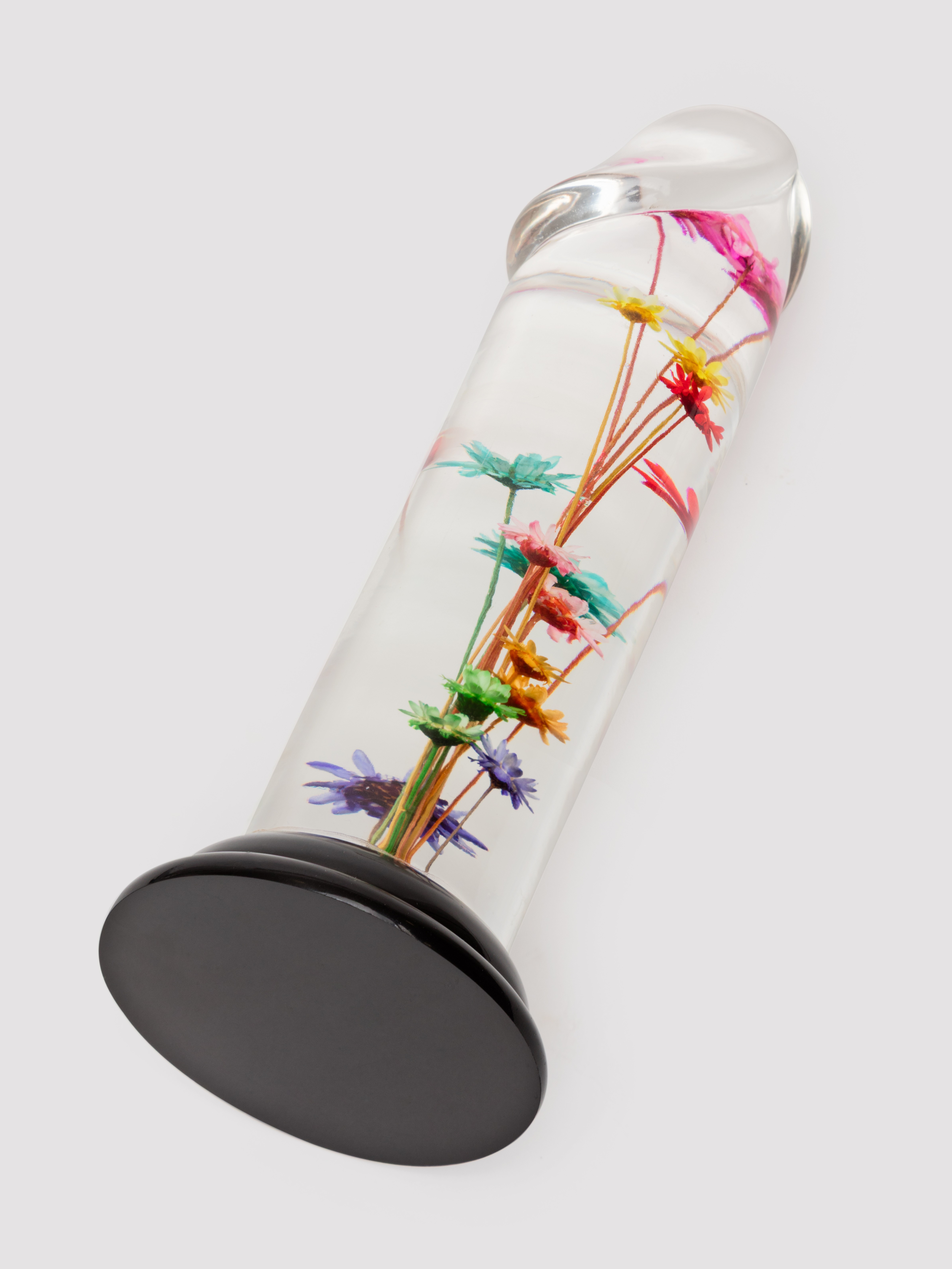 LOVISS Flower Garden Clear Dildo 6 Inch, Clear, hi-res