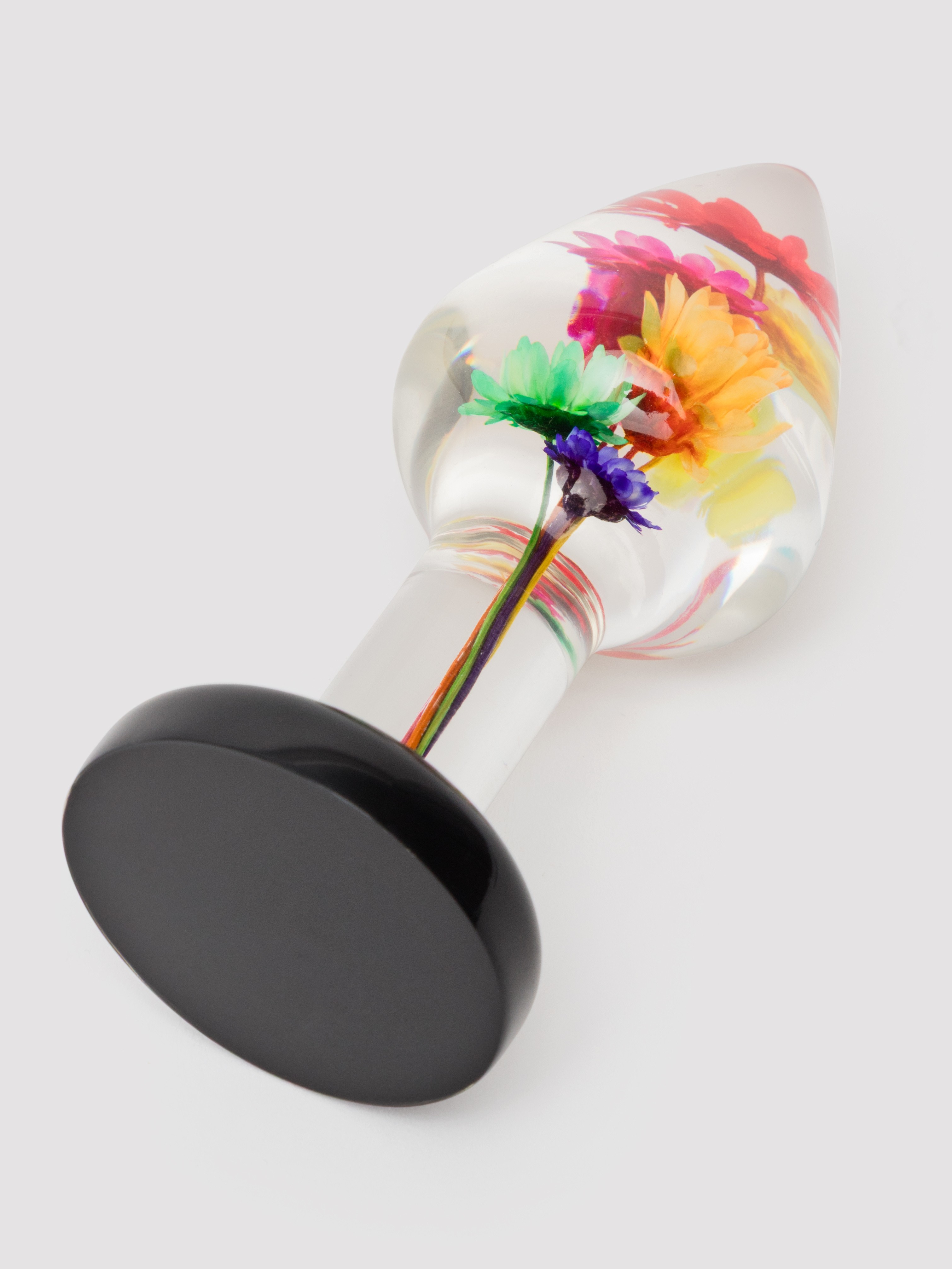 LOVISS Flower Garden Clear Butt Plug 3 Inch, Clear, hi-res