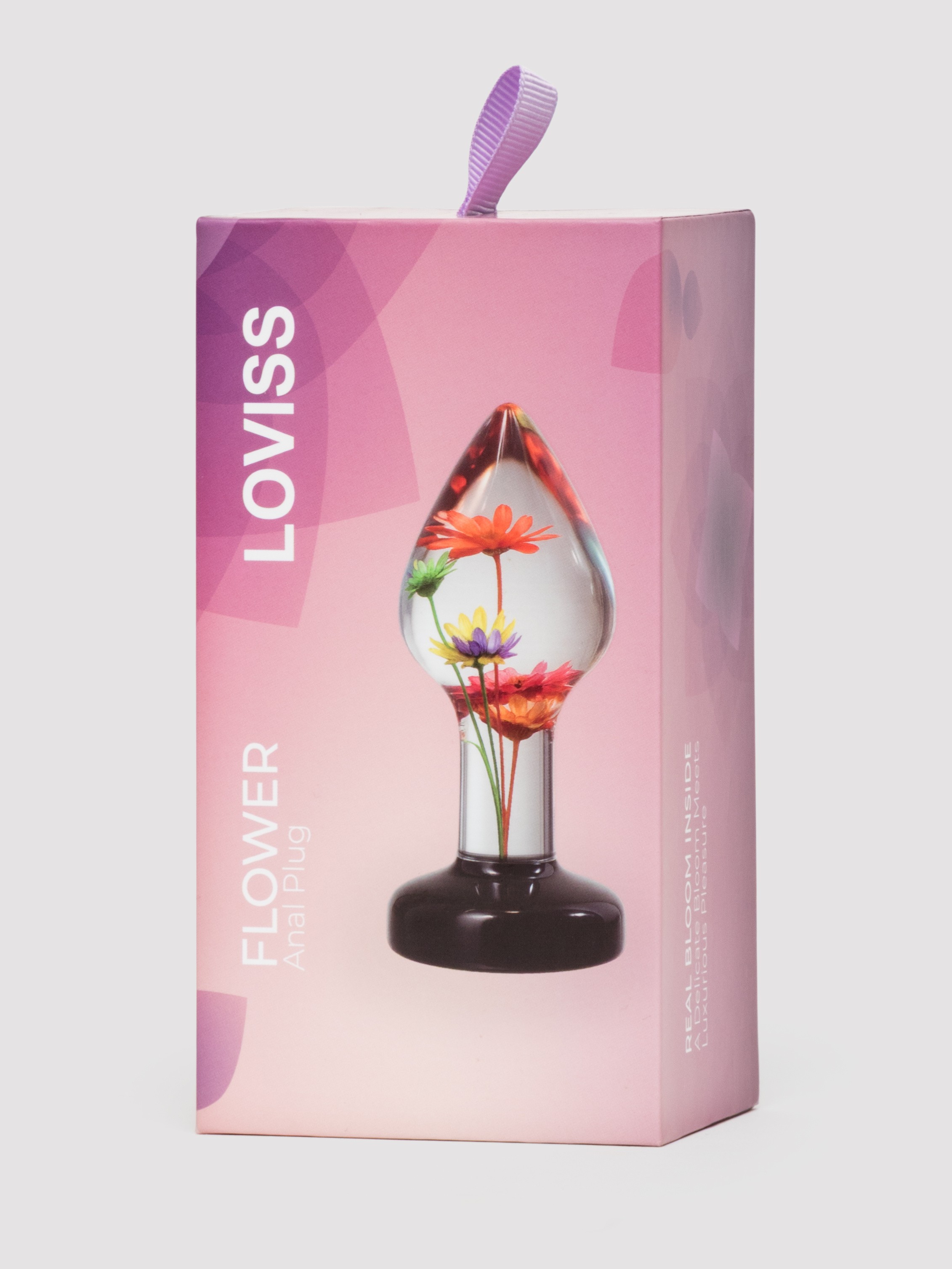 LOVISS Flower Garden Clear Butt Plug 3 Inch, Clear, hi-res