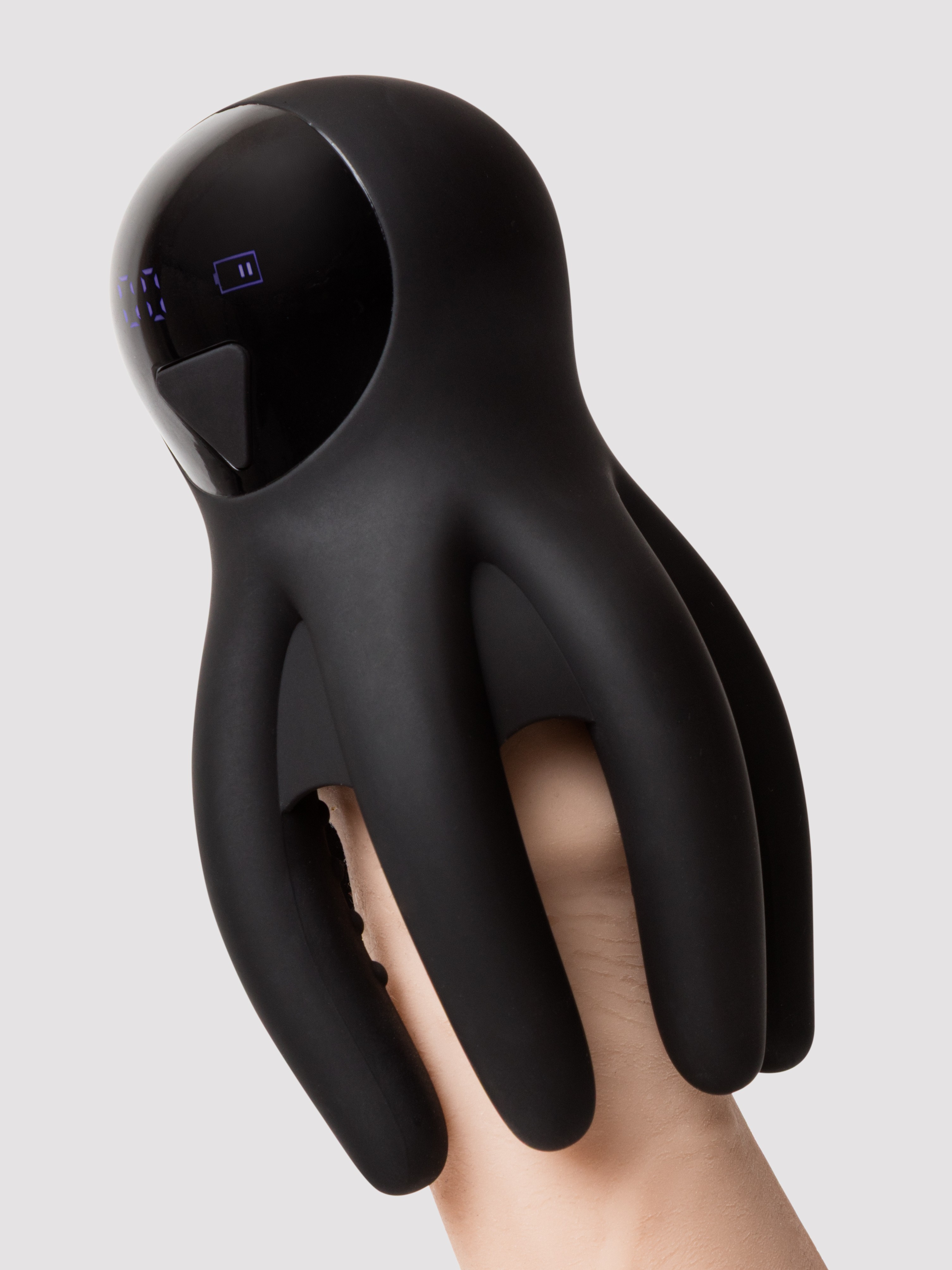 LOVISS Octopuss Rechargeable Masturbation Cup Trainer, Black, hi-res