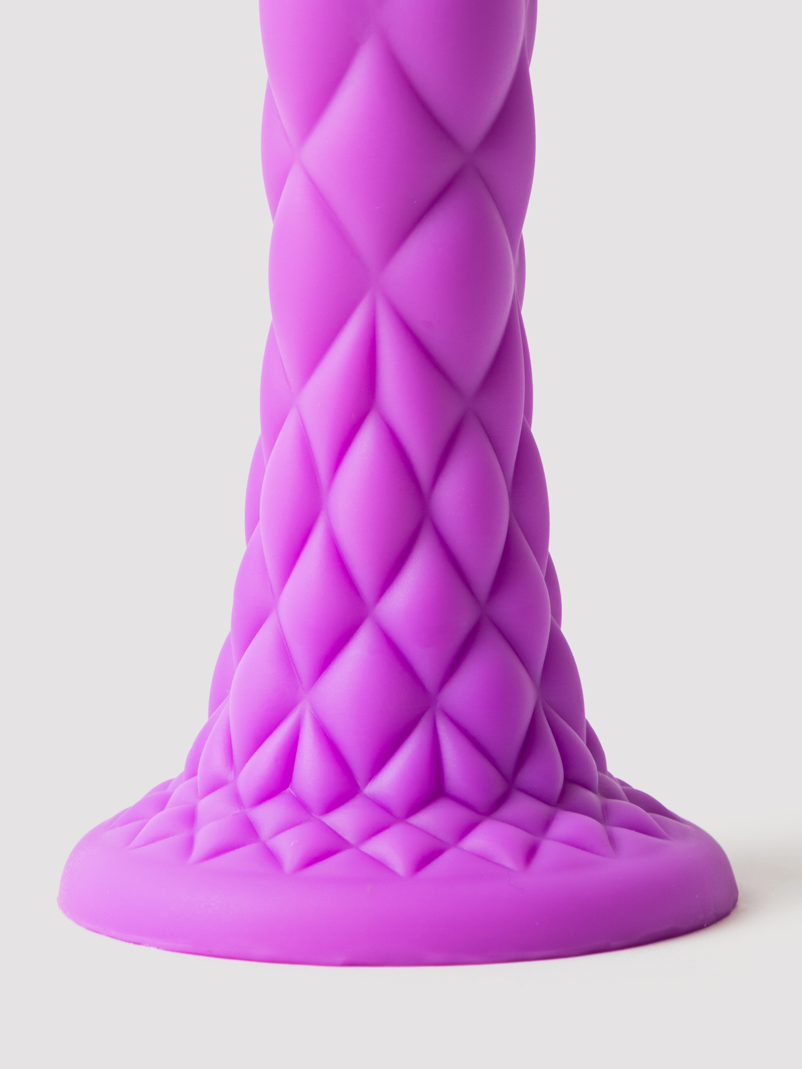 SILEXD Dreamy Fantasy Dual Density Scaly Dragon Silicone Dildo 7 Inch, Purple, hi-res