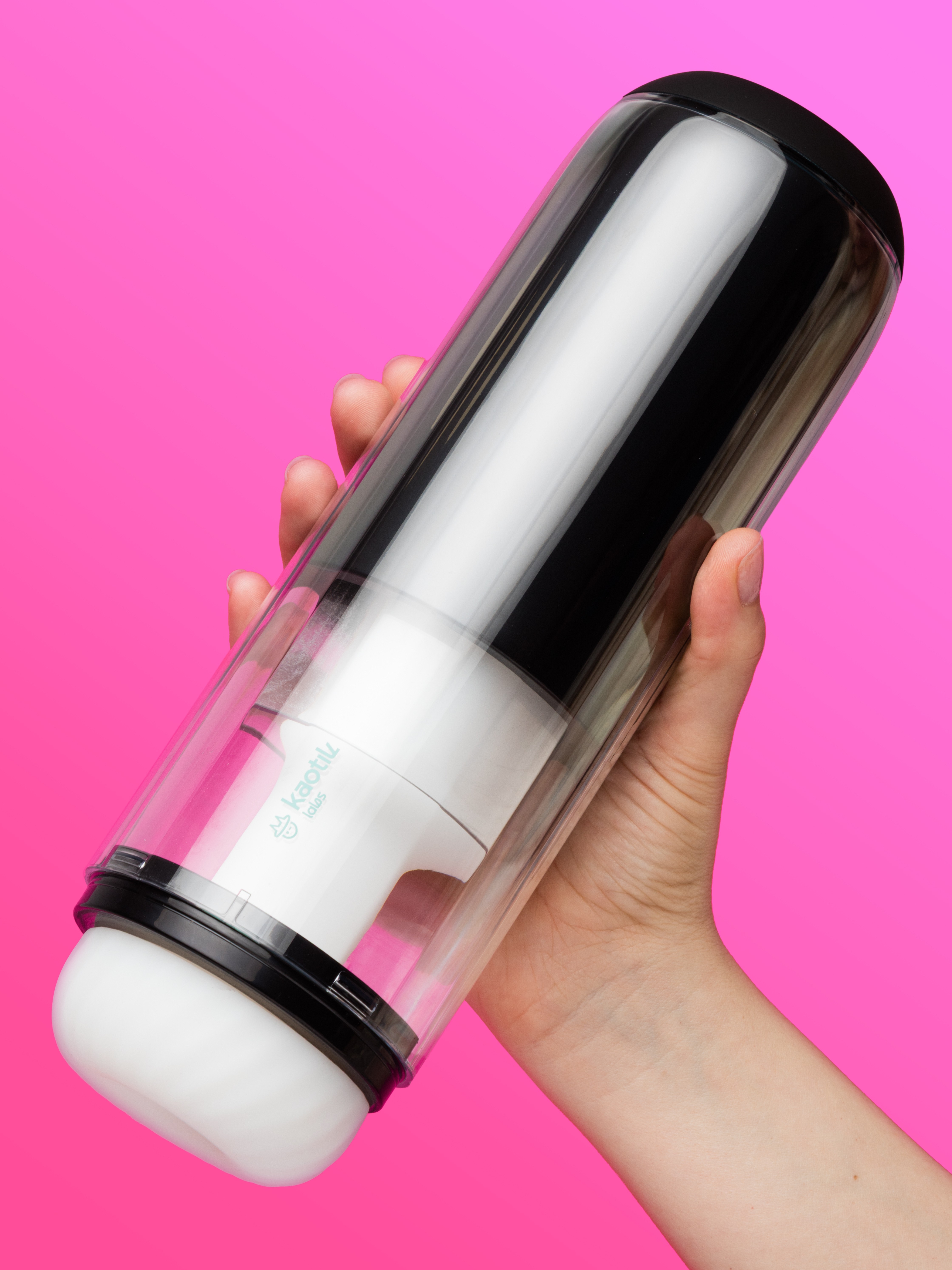 Kaotik The Cocoon App Controlled Throbbing and Warming Masturbator, Black, hi-res