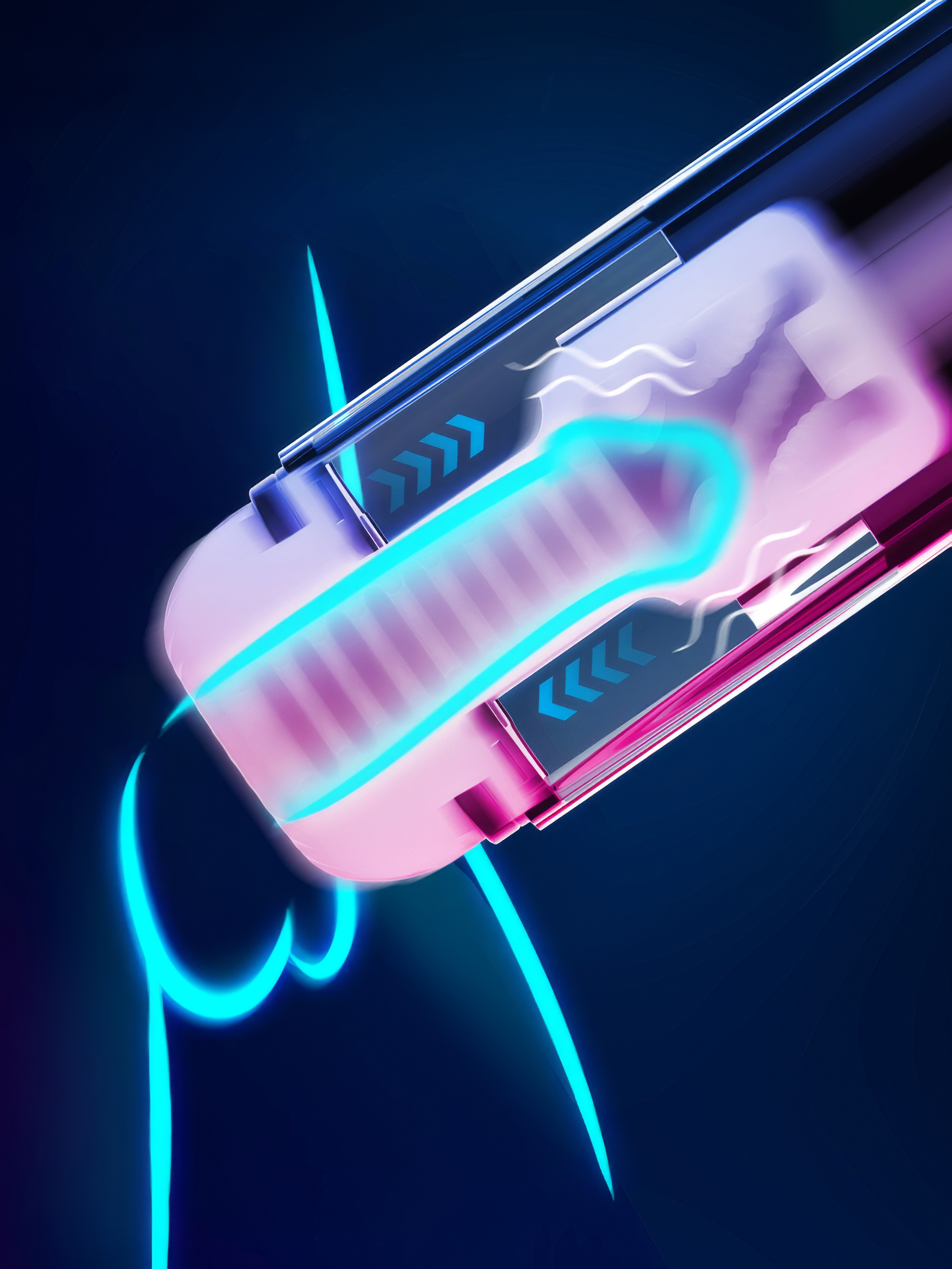 Kaotik The Cocoon App Controlled Throbbing and Warming Masturbator, Black, hi-res