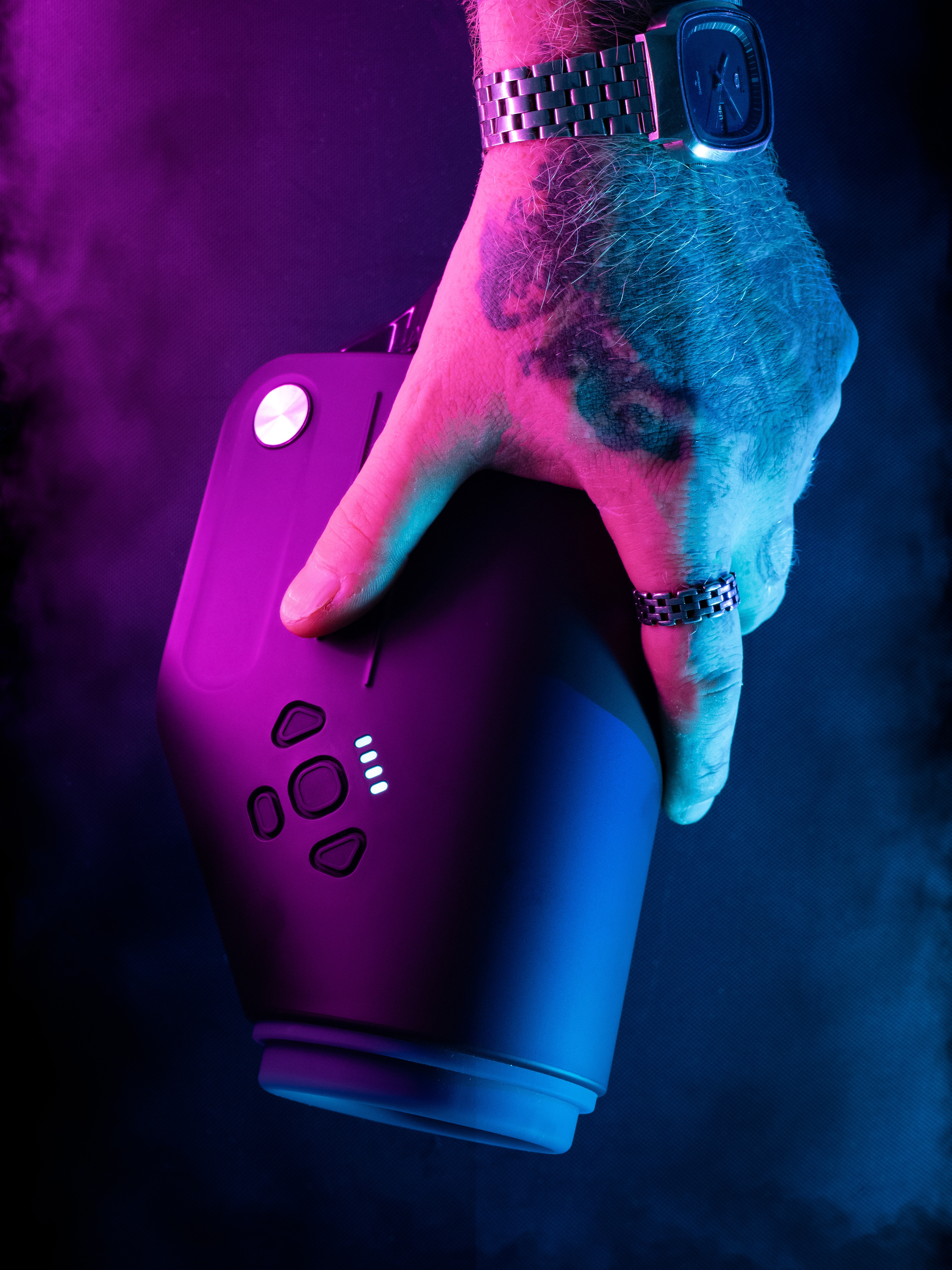 Kaotik The Shotty Thrusting and Spinning Stroker, Black, hi-res