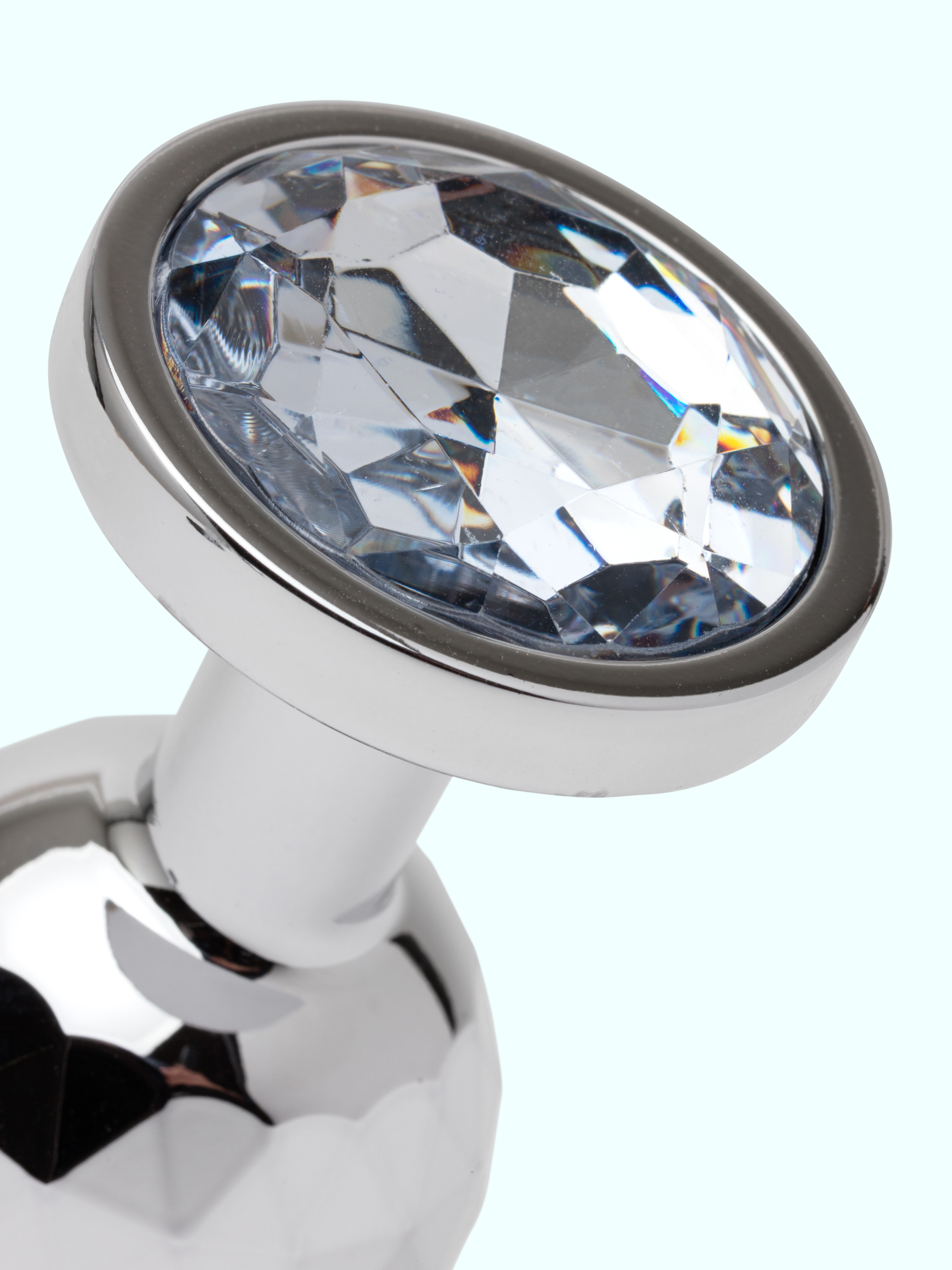 Lovehoney Diamond Metal Butt Plug Set (3 Piece), Silver, hi-res