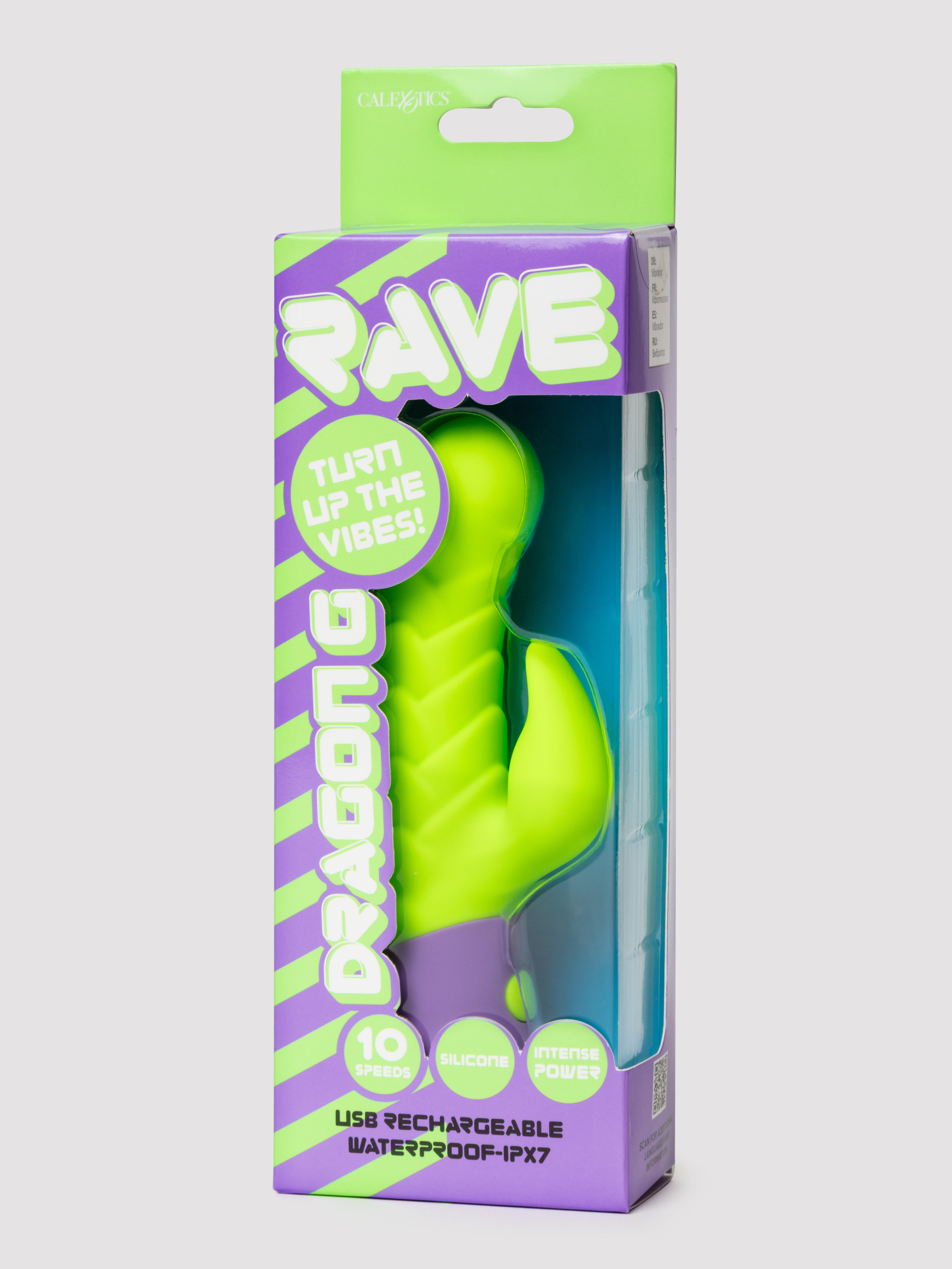Rave Dragon Green Rechargeable Mini G-Spot Rabbit Vibrator, Green, hi-res