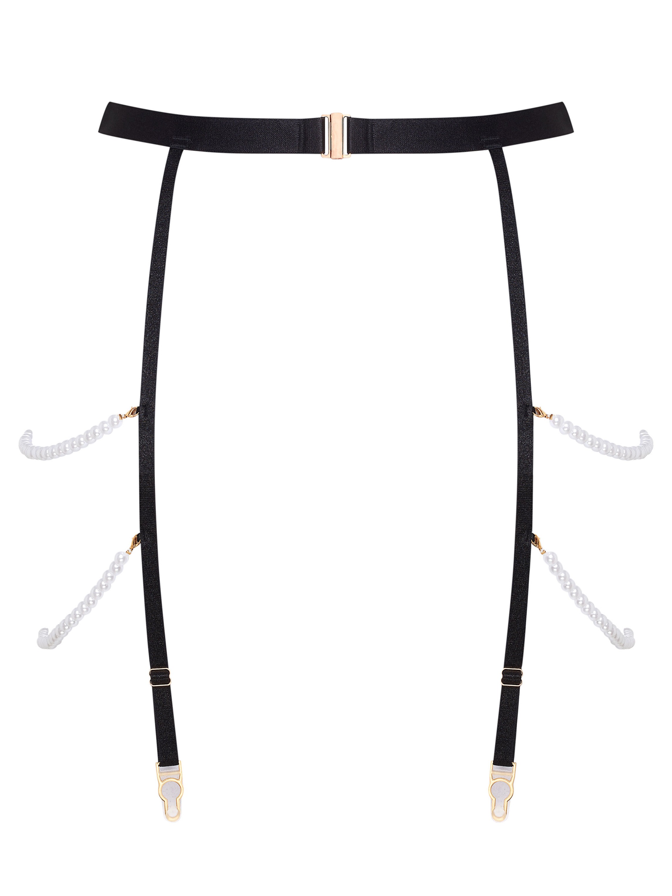 Esotiq Sensual Pearl Garter Belt, Black, hi-res