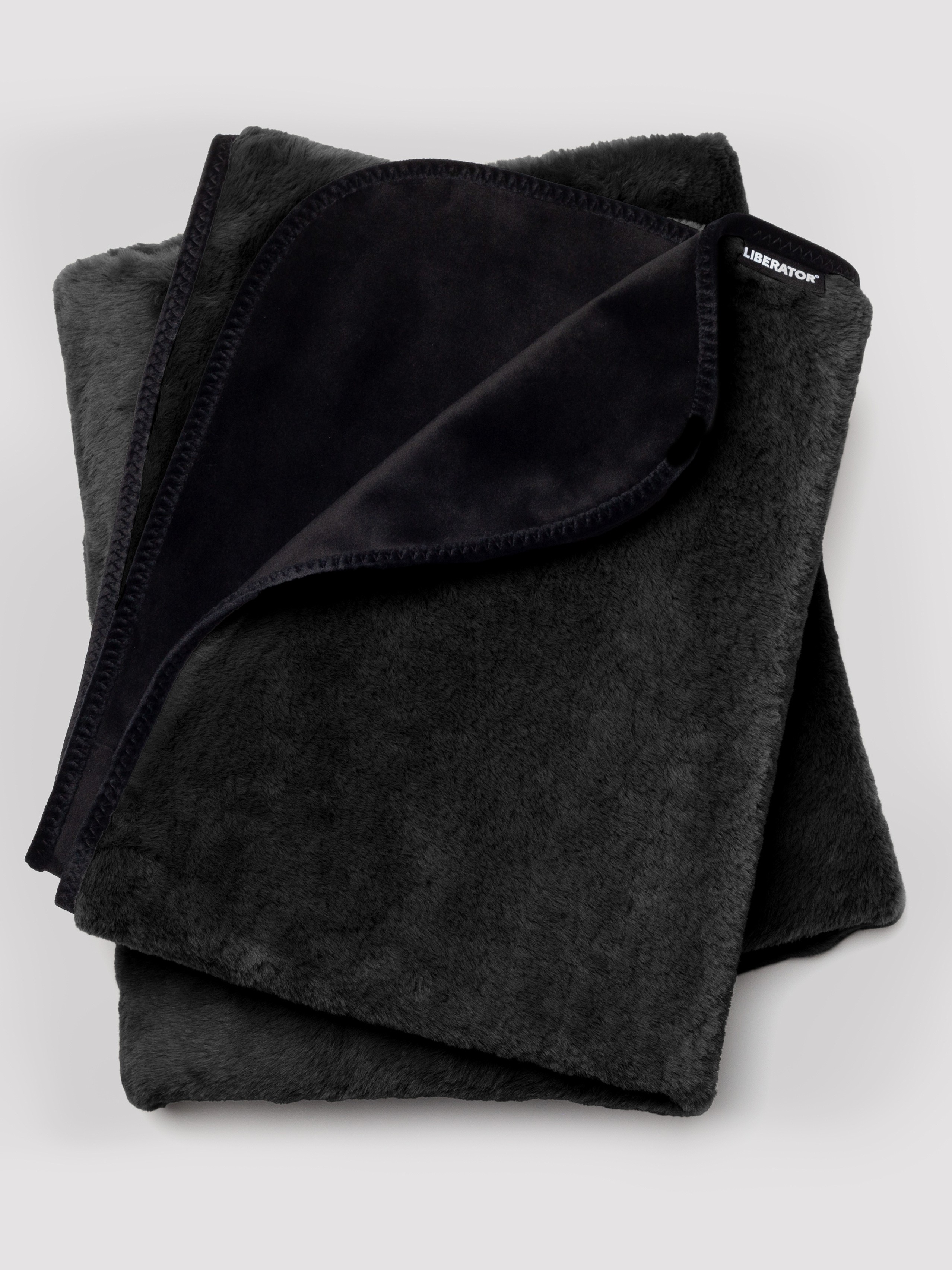 Liberator Fascinator Black Luxurious Faux-Fur Moisture-Proof Blanket, Black, hi-res