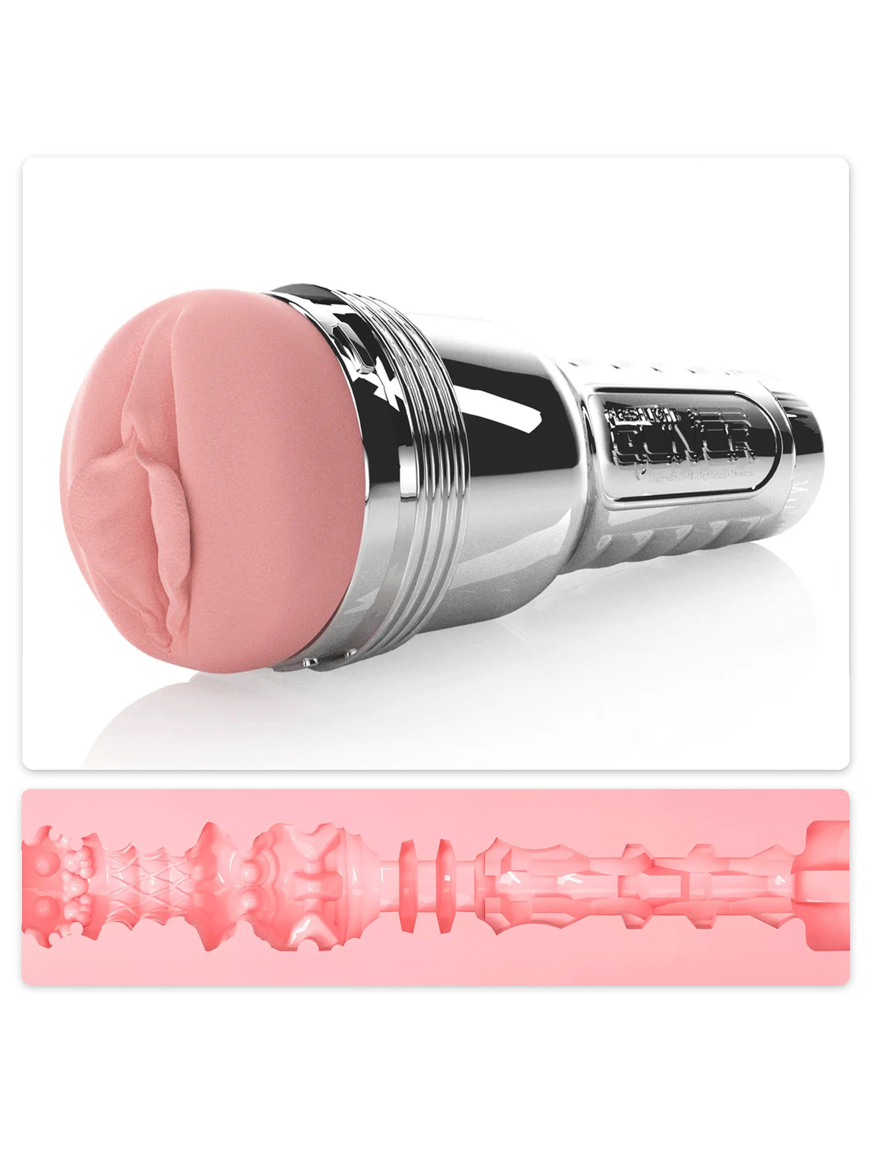 Fleshlight Pink Quiver Rechargeable Vibrating Stroker, Flesh Pink, hi-res