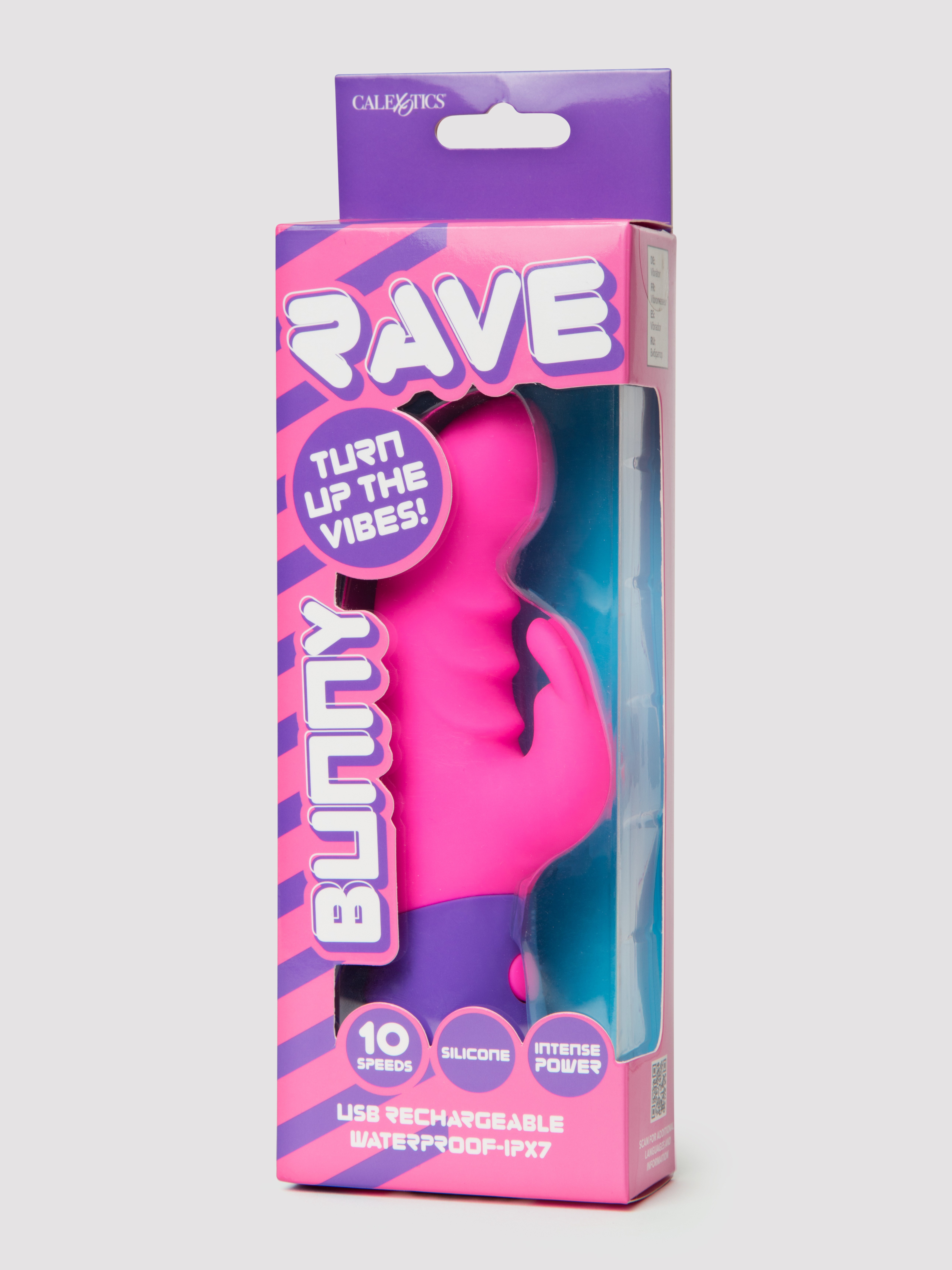 Rave Bunny Pink Textured Mini G-Spot Rabbit Vibrator, Pink, hi-res