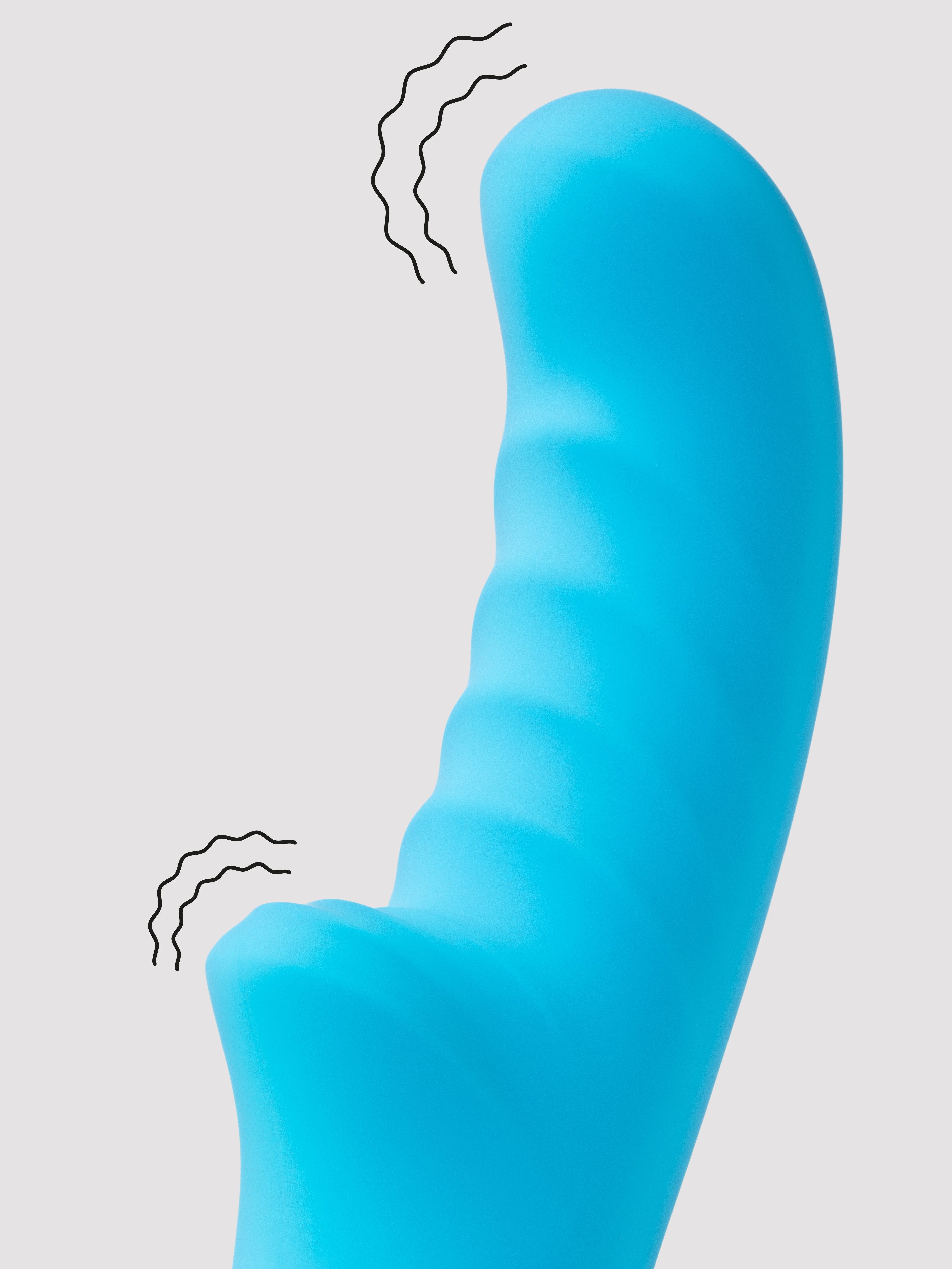 Rave Ridged-G Blue Mini G-Spot Vibrator, Blue, hi-res