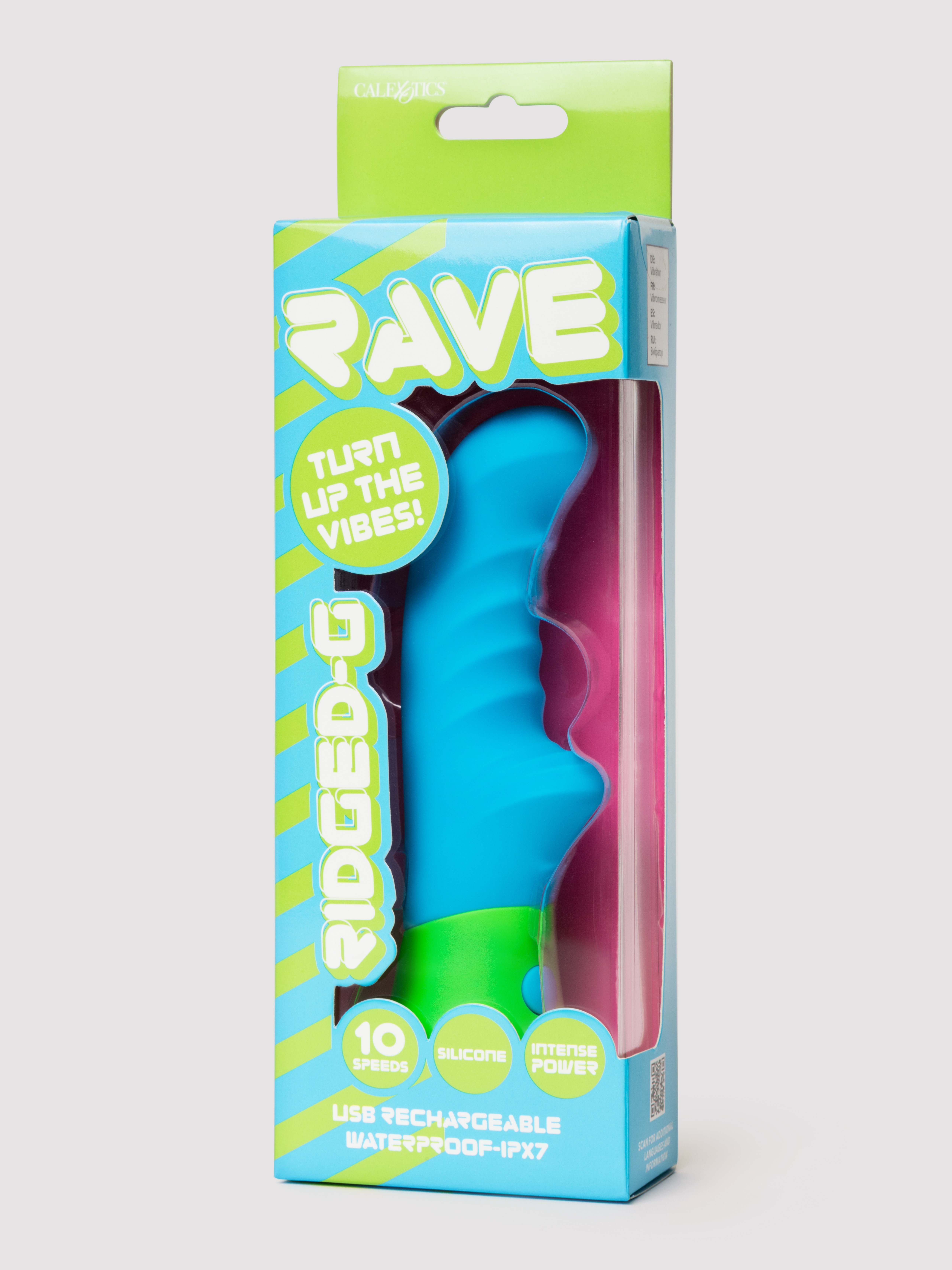 Rave Ridged-G Blue Mini G-Spot Vibrator, Blue, hi-res