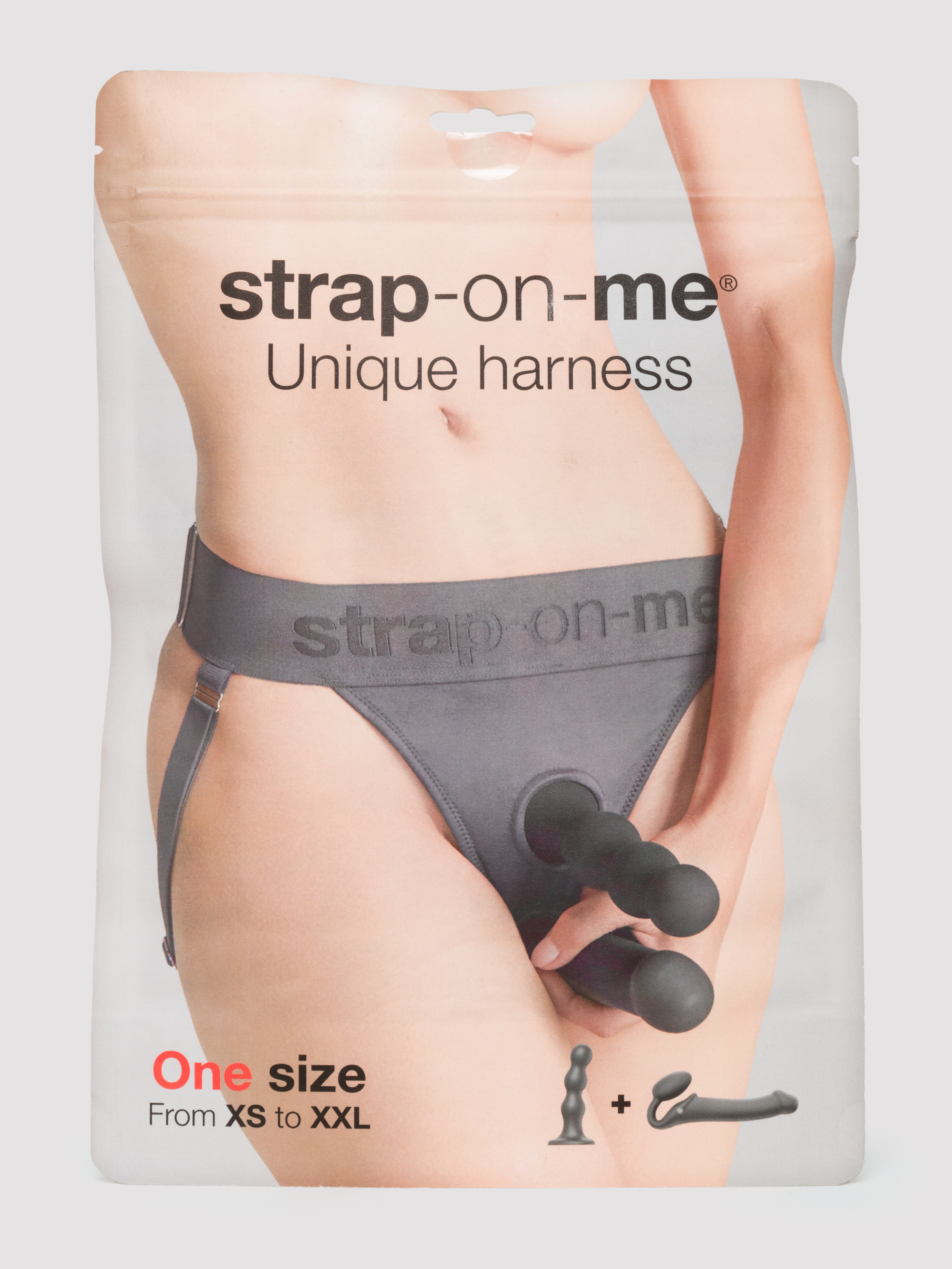 Strap-On-Me Unique Back Lift Dual Ring Adjustable Harness, Black, hi-res