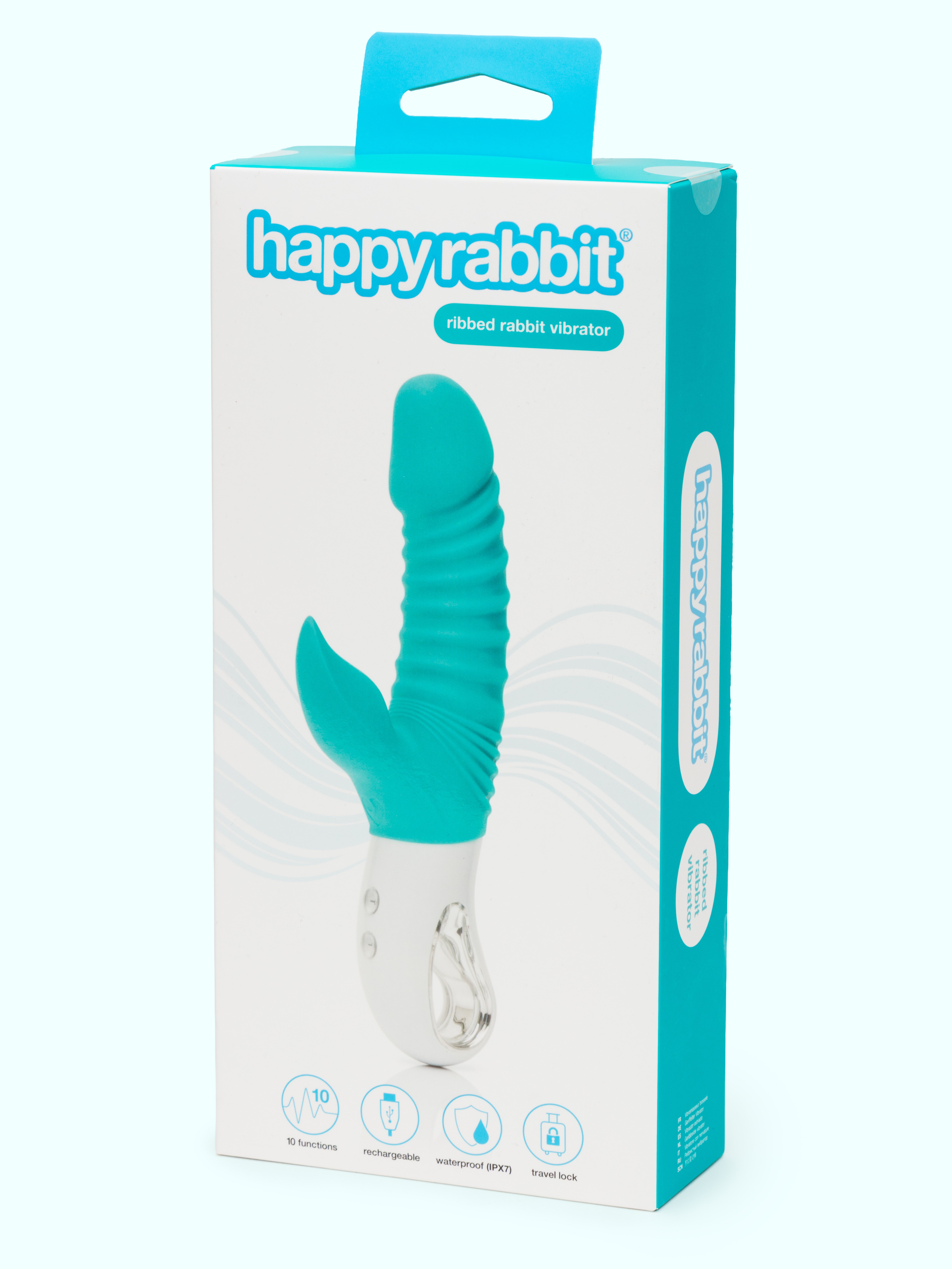 Happy Rabbit Ribbed Rabbit Vibrator, Green, hi-res