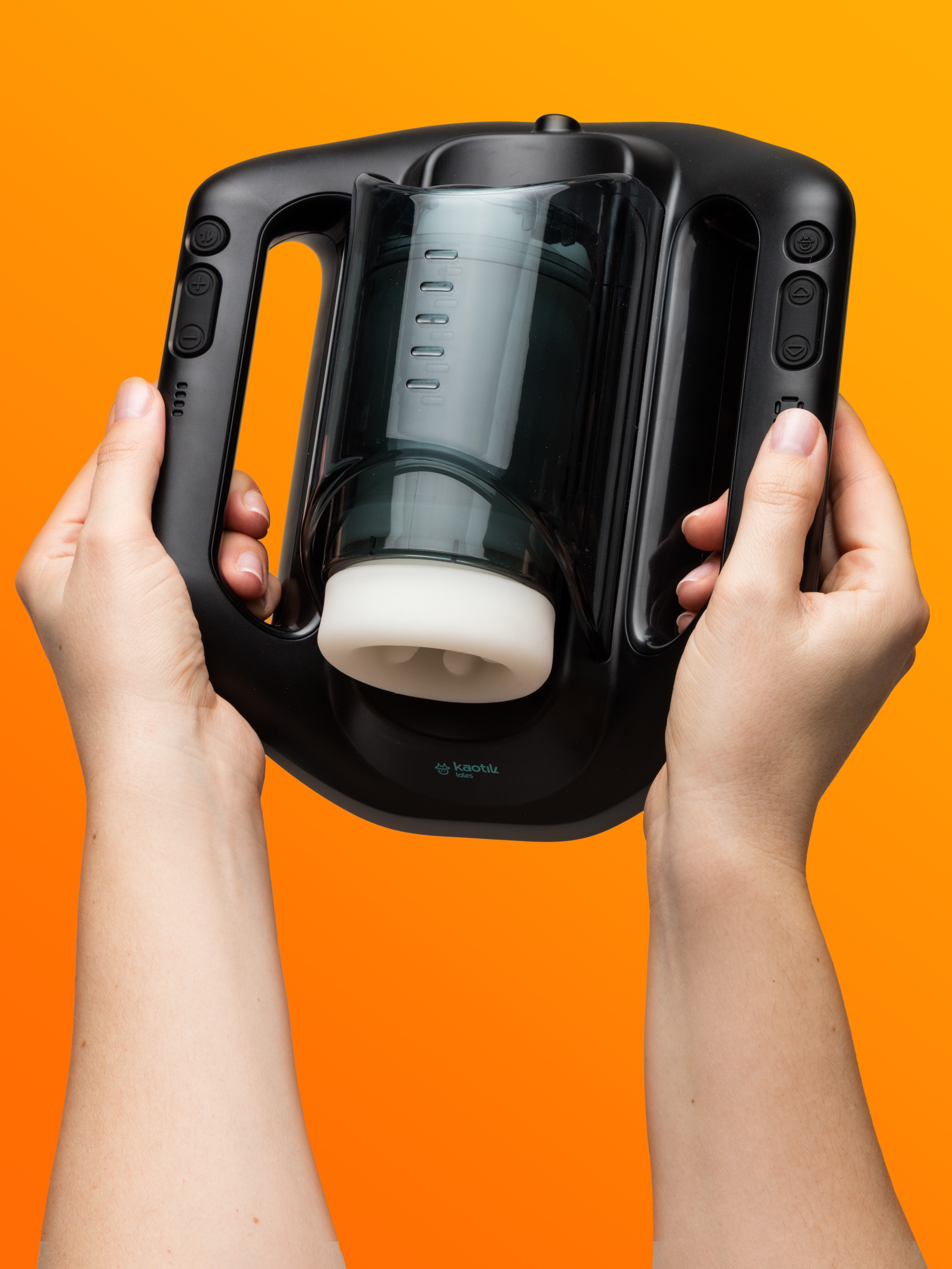 Kaotik The Jetpack App Controlled Double-Handed Auto Stroking Masturbator, Black, hi-res