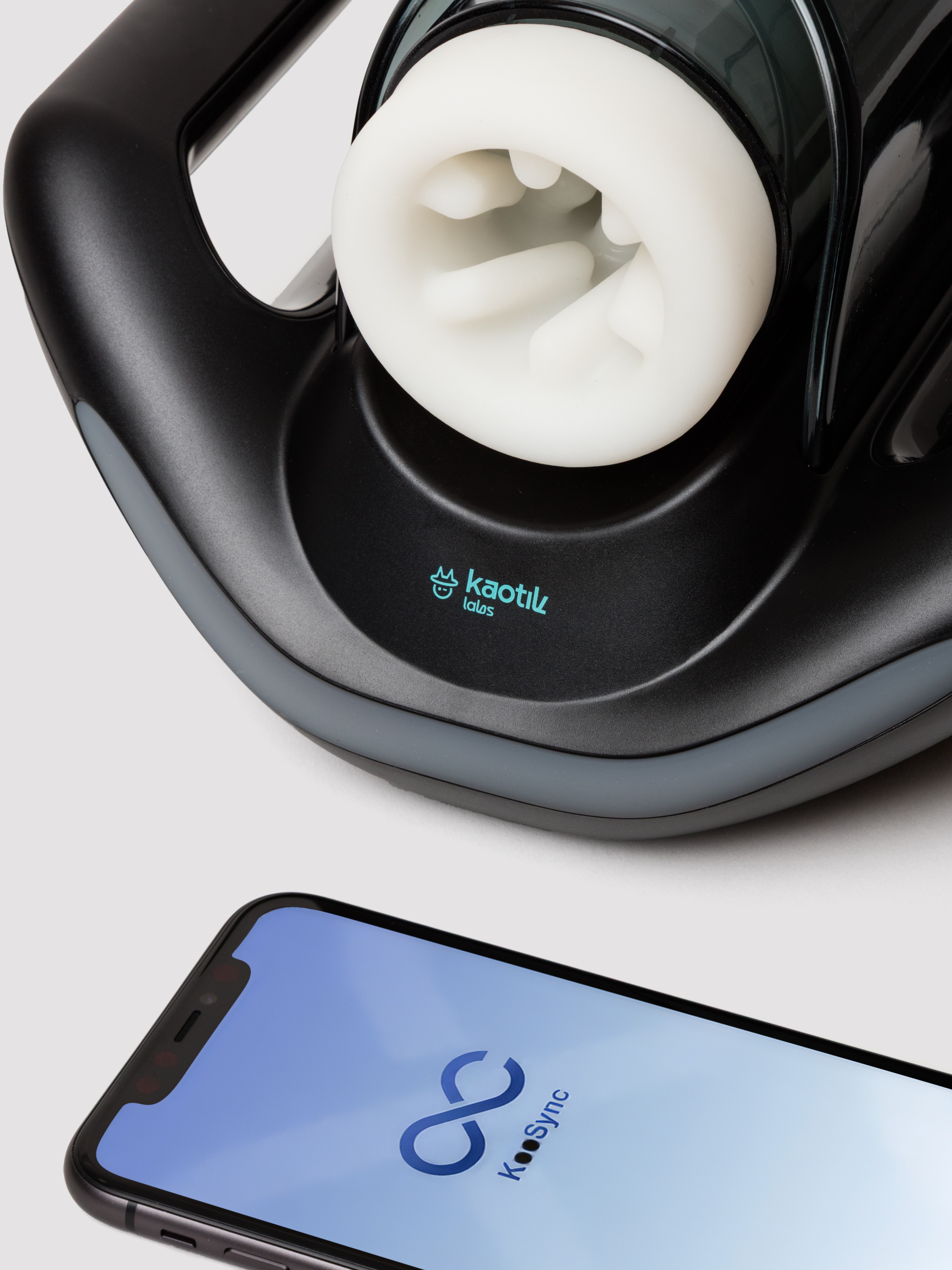 Kaotik The Jetpack App Controlled Double-Handed Auto Stroking Masturbator, Black, hi-res