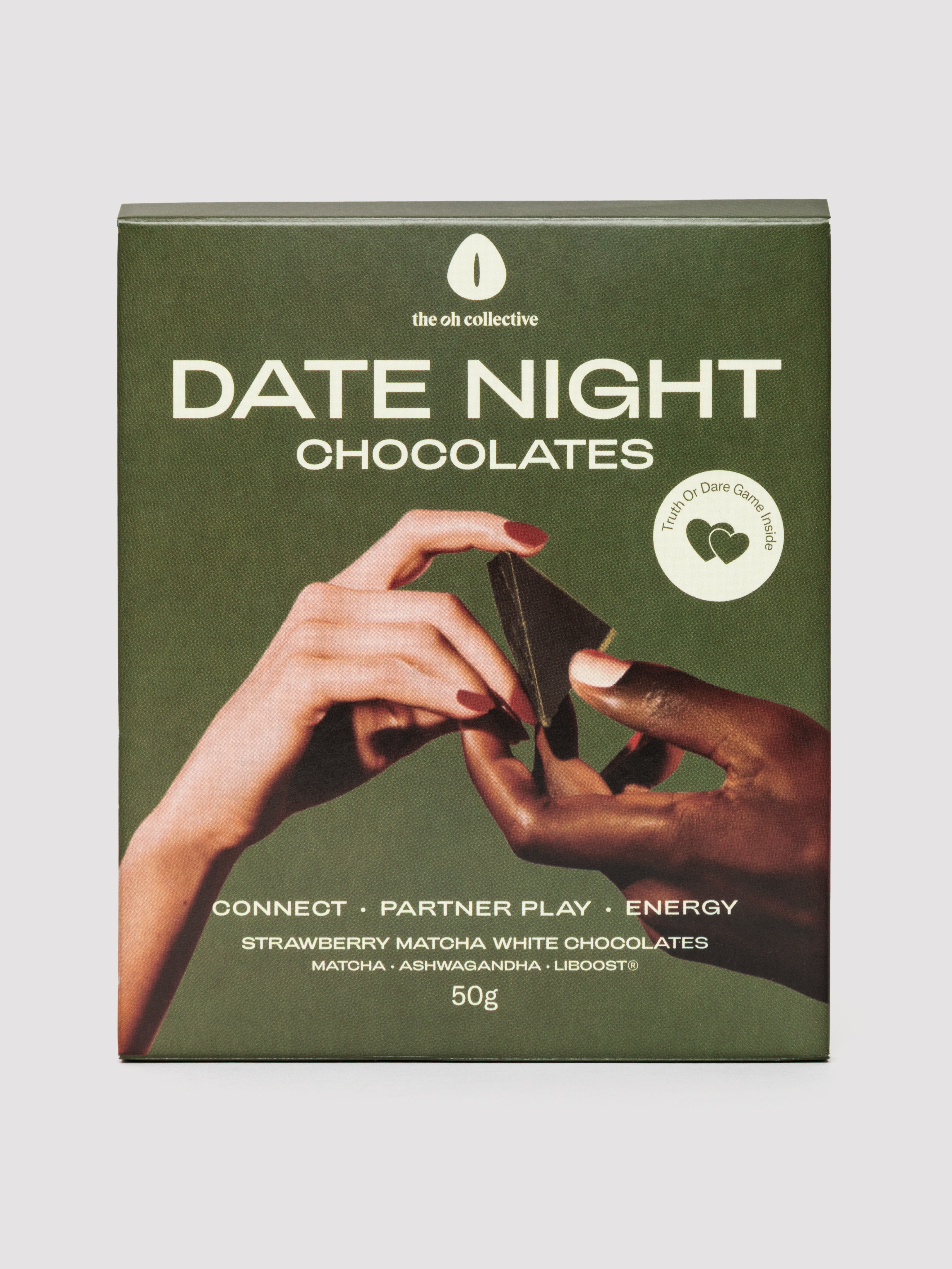 The Oh Collective Date Night Matcha Strawberry Aphrodisiac Chocolate 50g, , hi-res