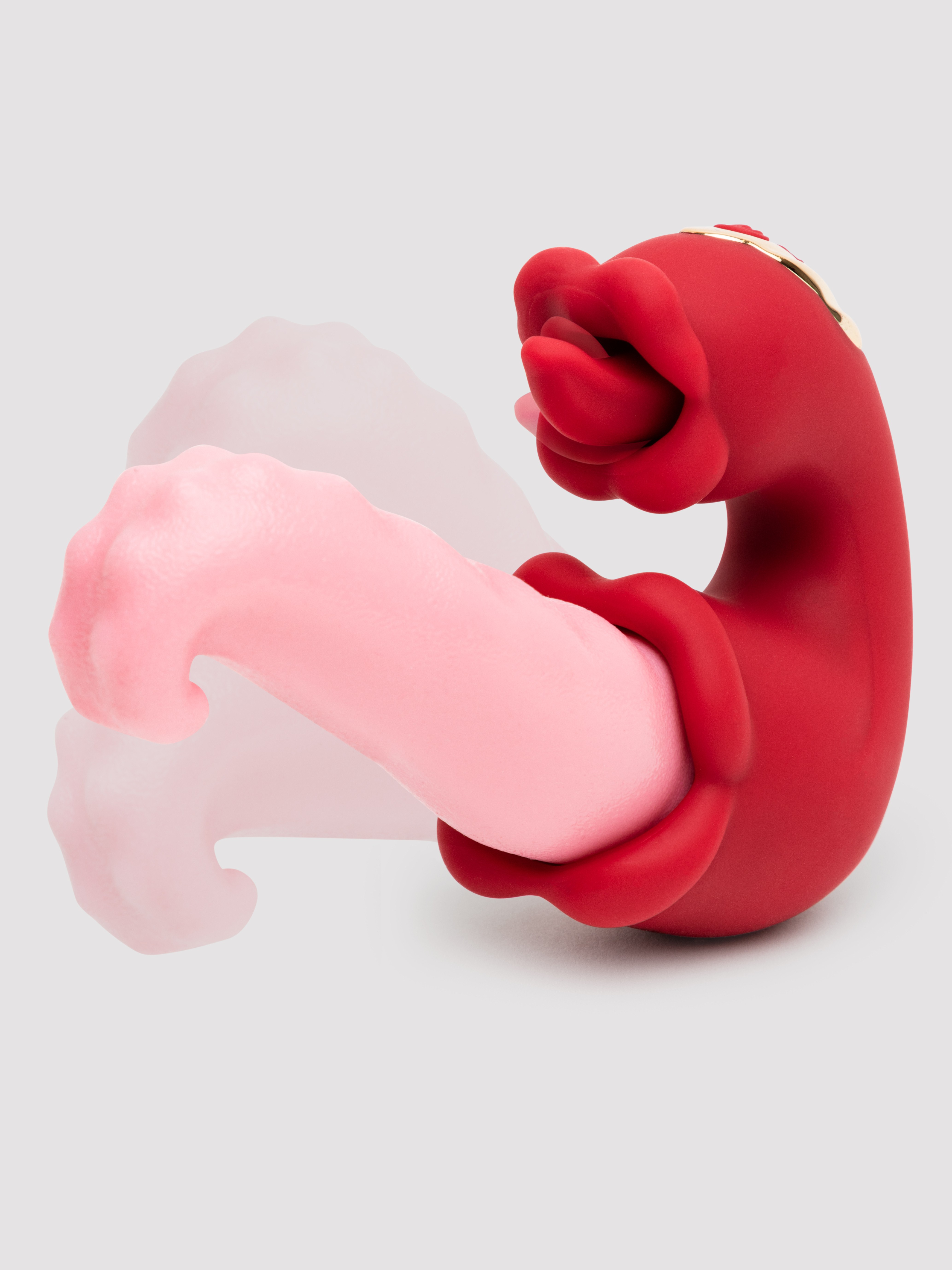 Wet Smootches Licking Tongue Vibrator, Red, hi-res