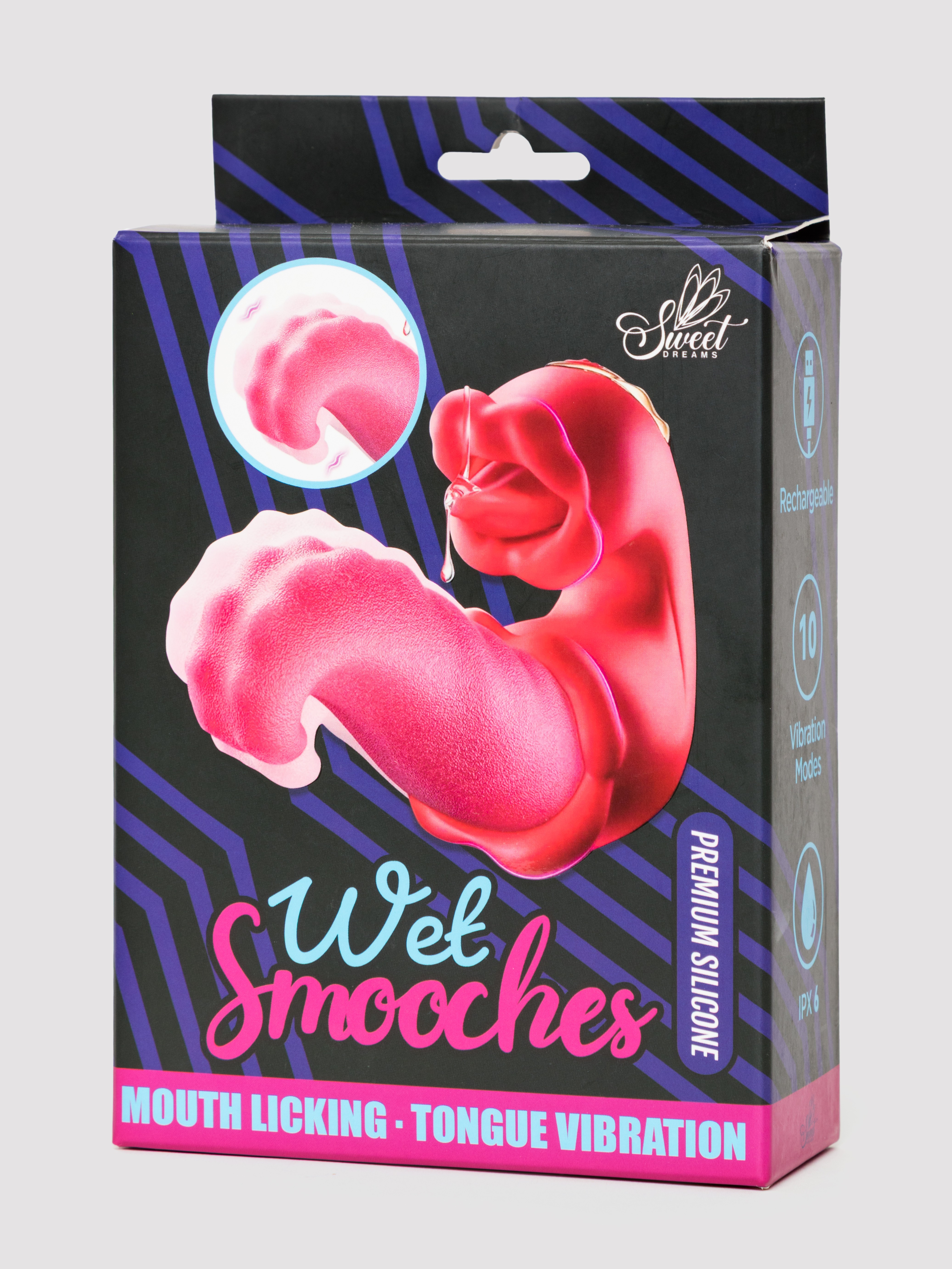 Wet Smootches Licking Tongue Vibrator, Red, hi-res