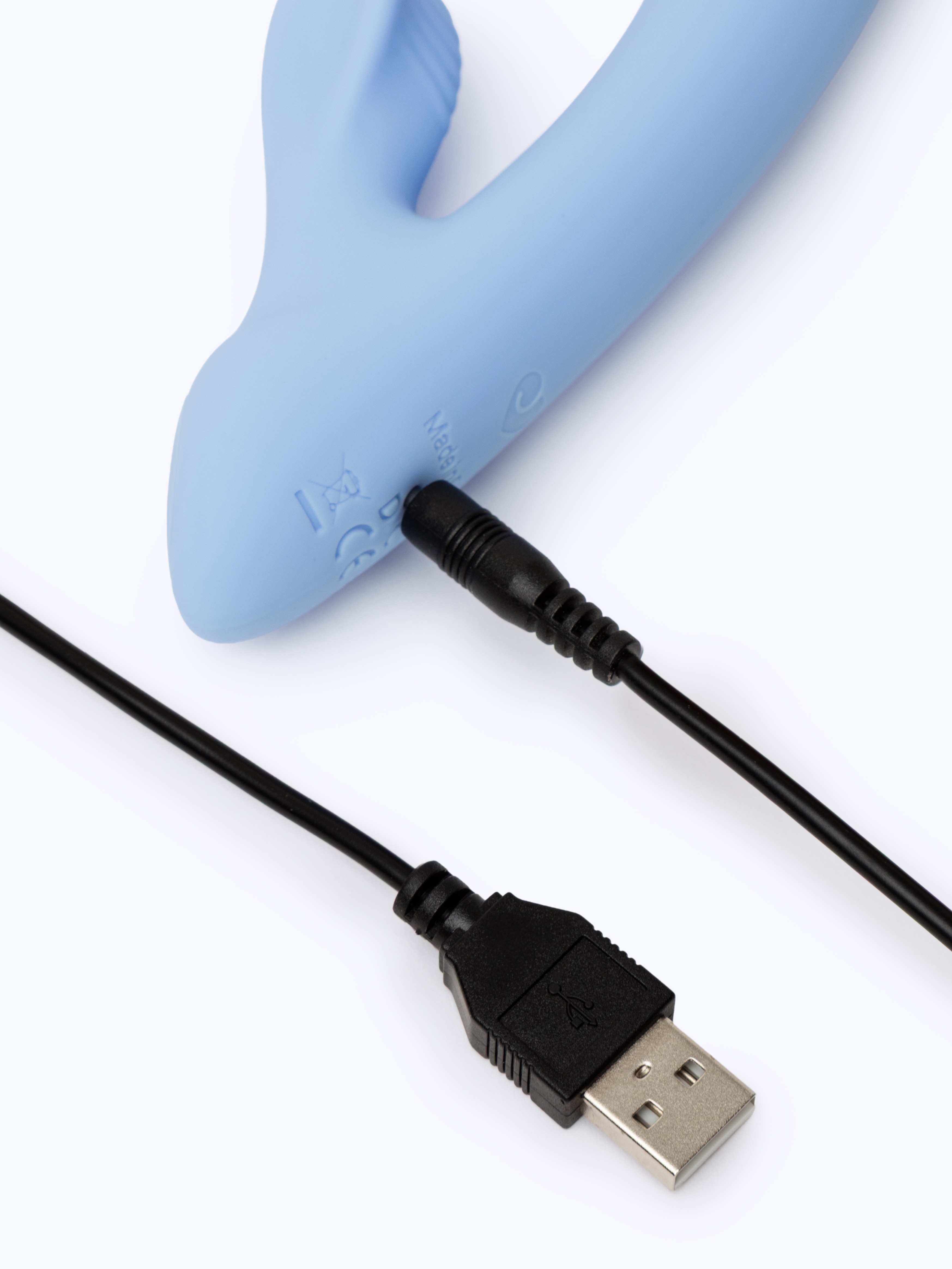 Lovehoney 20 Function Pastel Blue Mini Rabbit Vibrator, Blue, hi-res