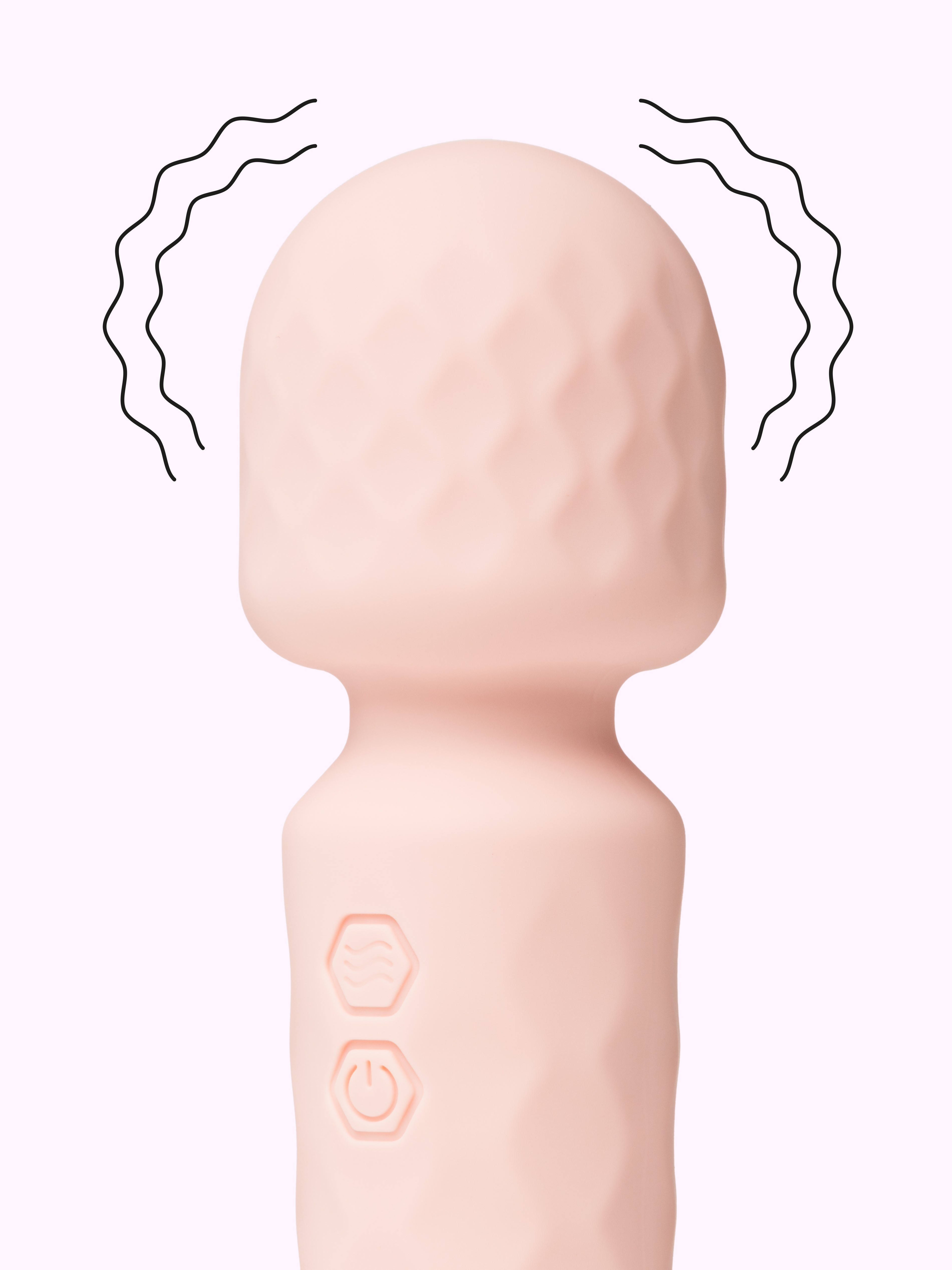 Lovehoney Mini Pink Silicone Wand Vibrator, Pink, hi-res
