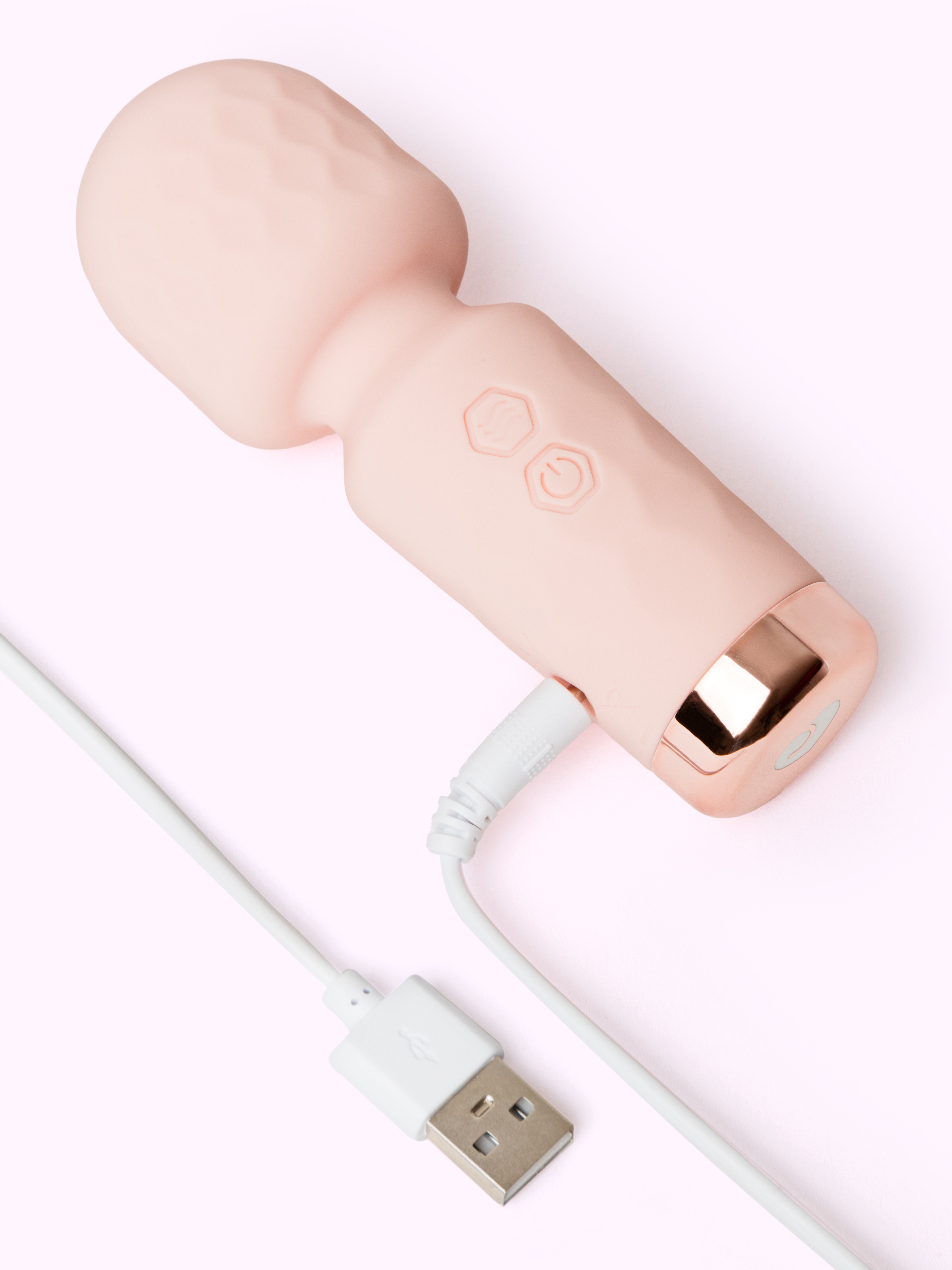 Lovehoney Mini Pink Silicone Wand Vibrator, Pink, hi-res