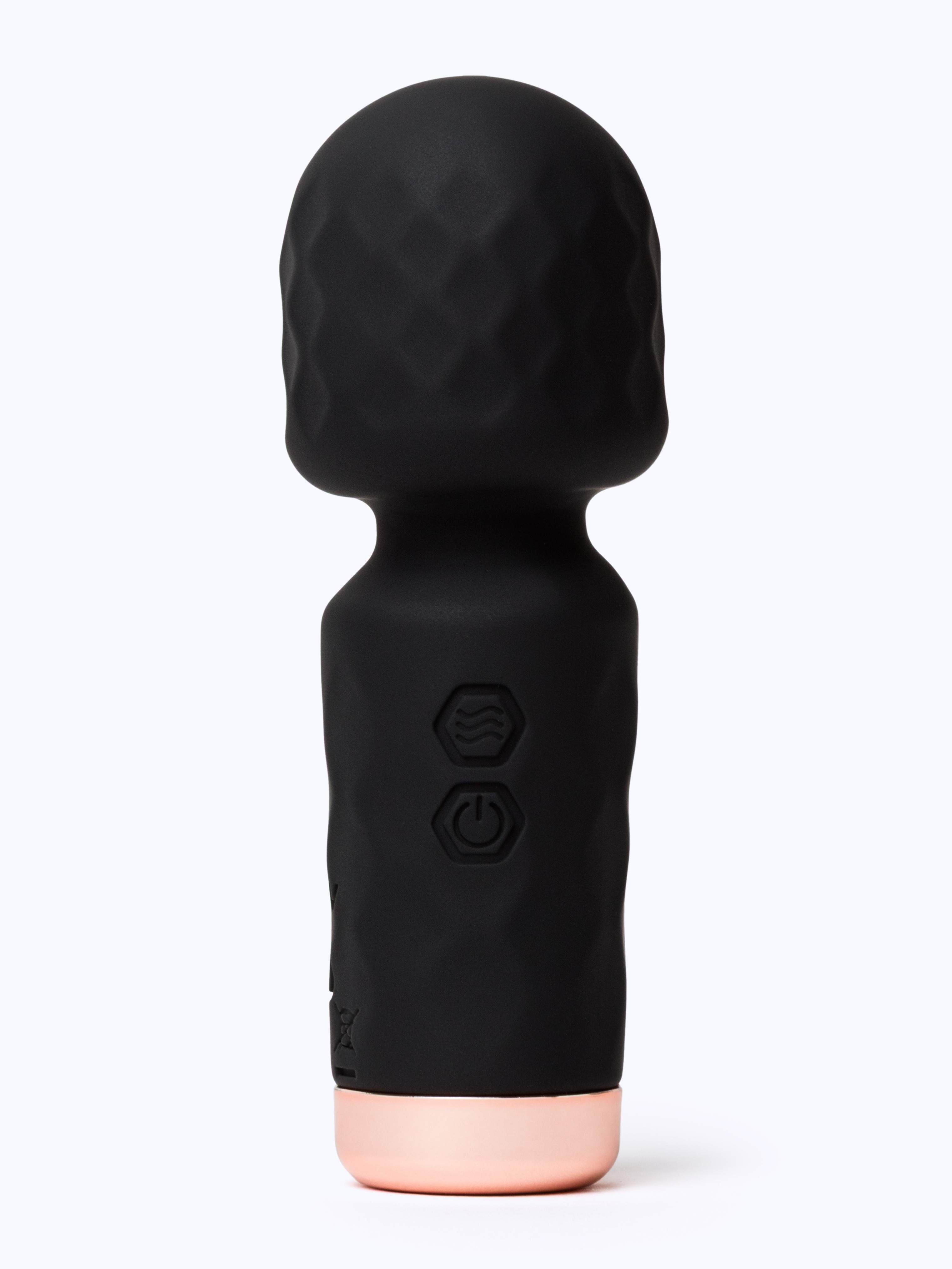 Lovehoney Mini Black Silicone Wand Vibrator, Black, hi-res