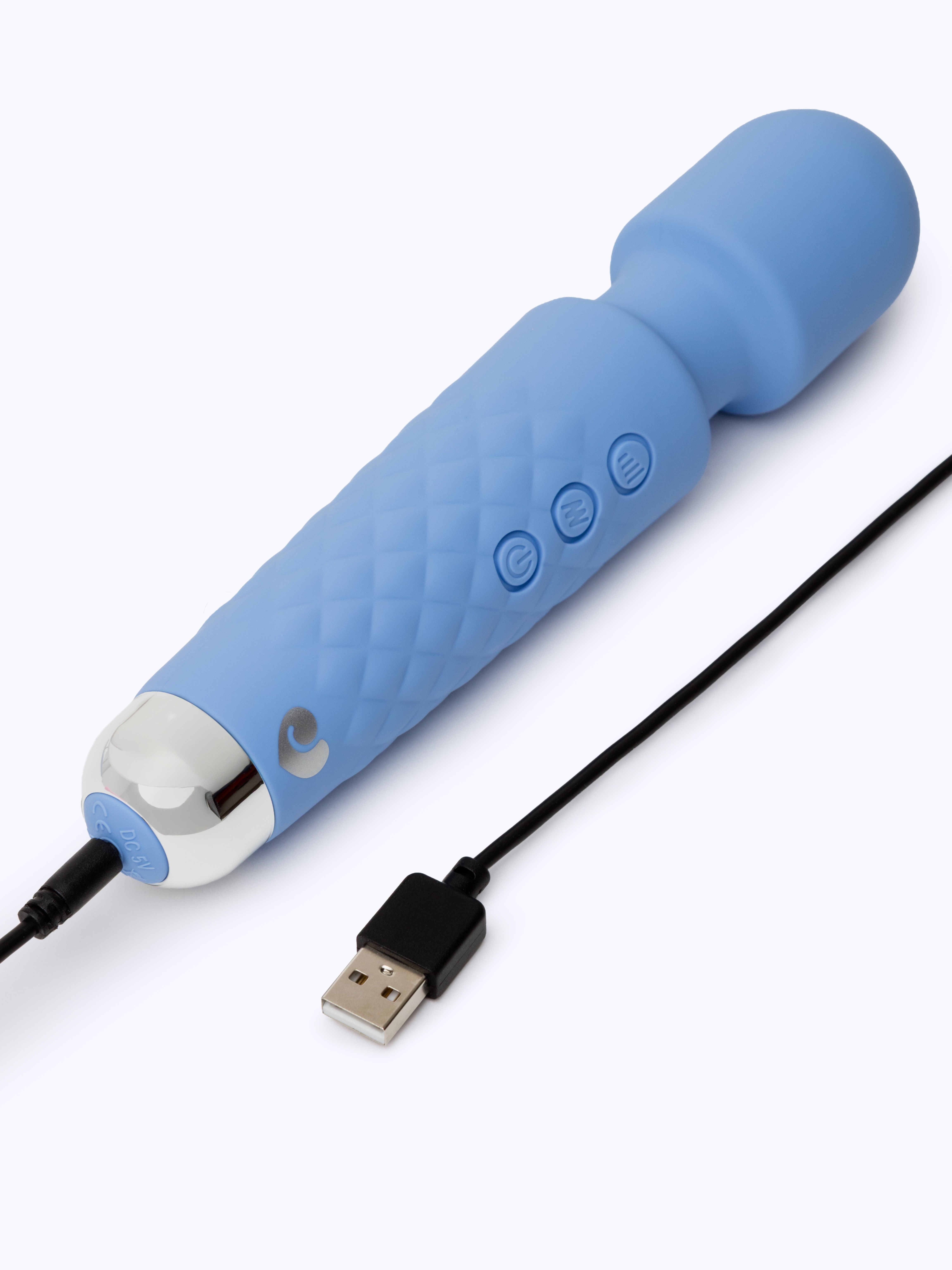 Lovehoney Midi Blue Silicone Wand, Blue, hi-res