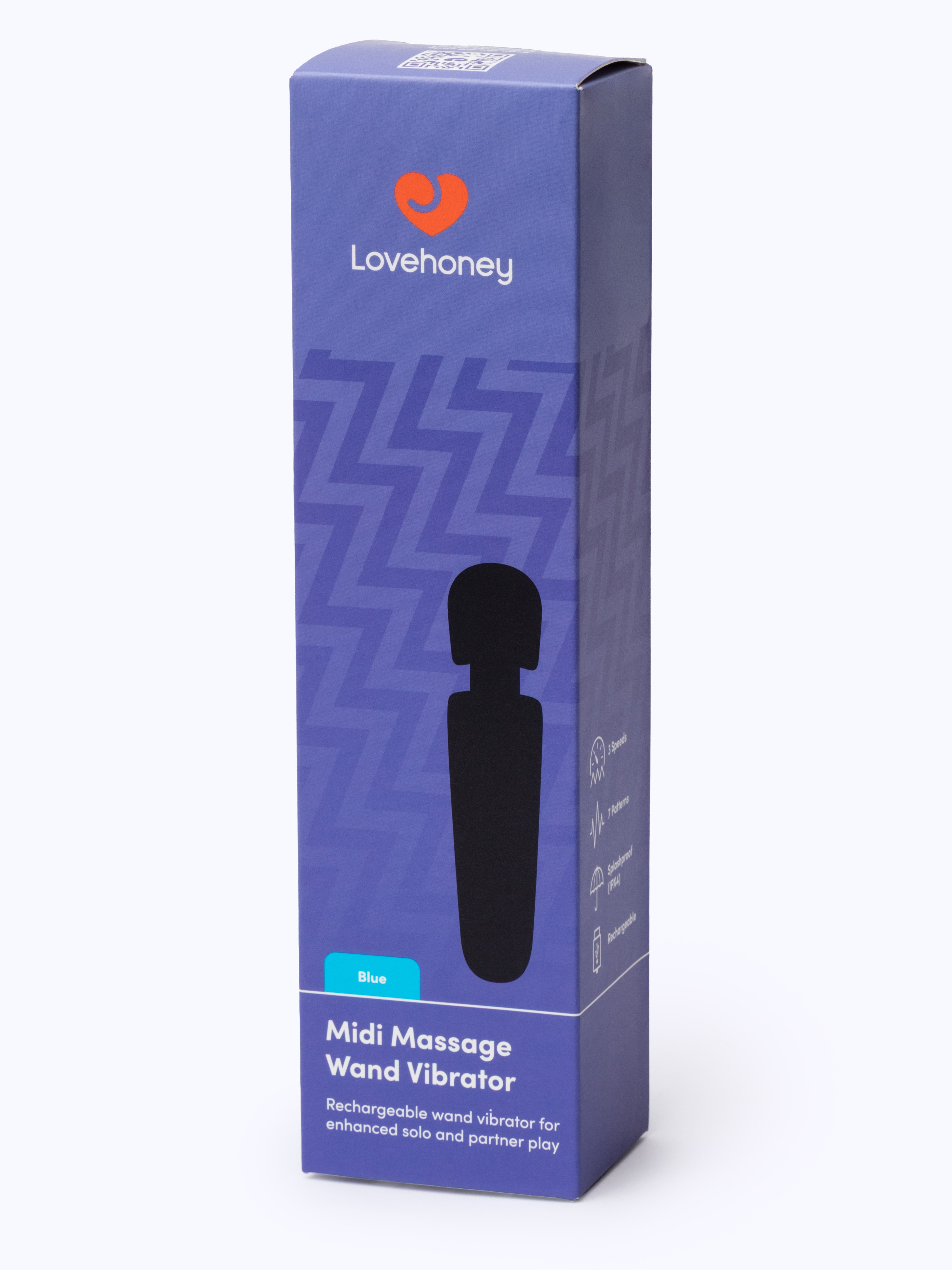 Lovehoney Midi Blue Silicone Wand, Blue, hi-res